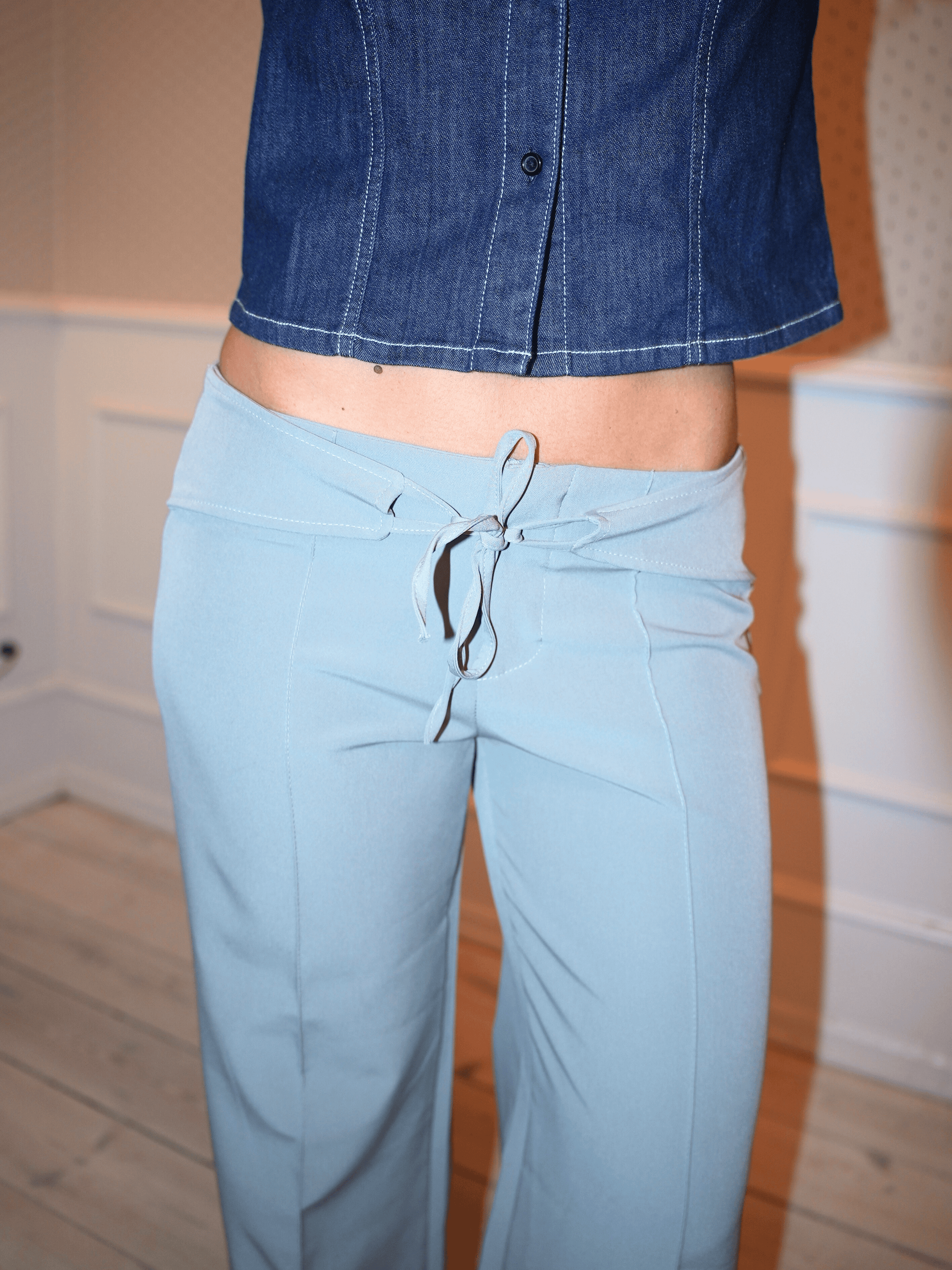 Kaia low-rise suit pants - Lilac beige