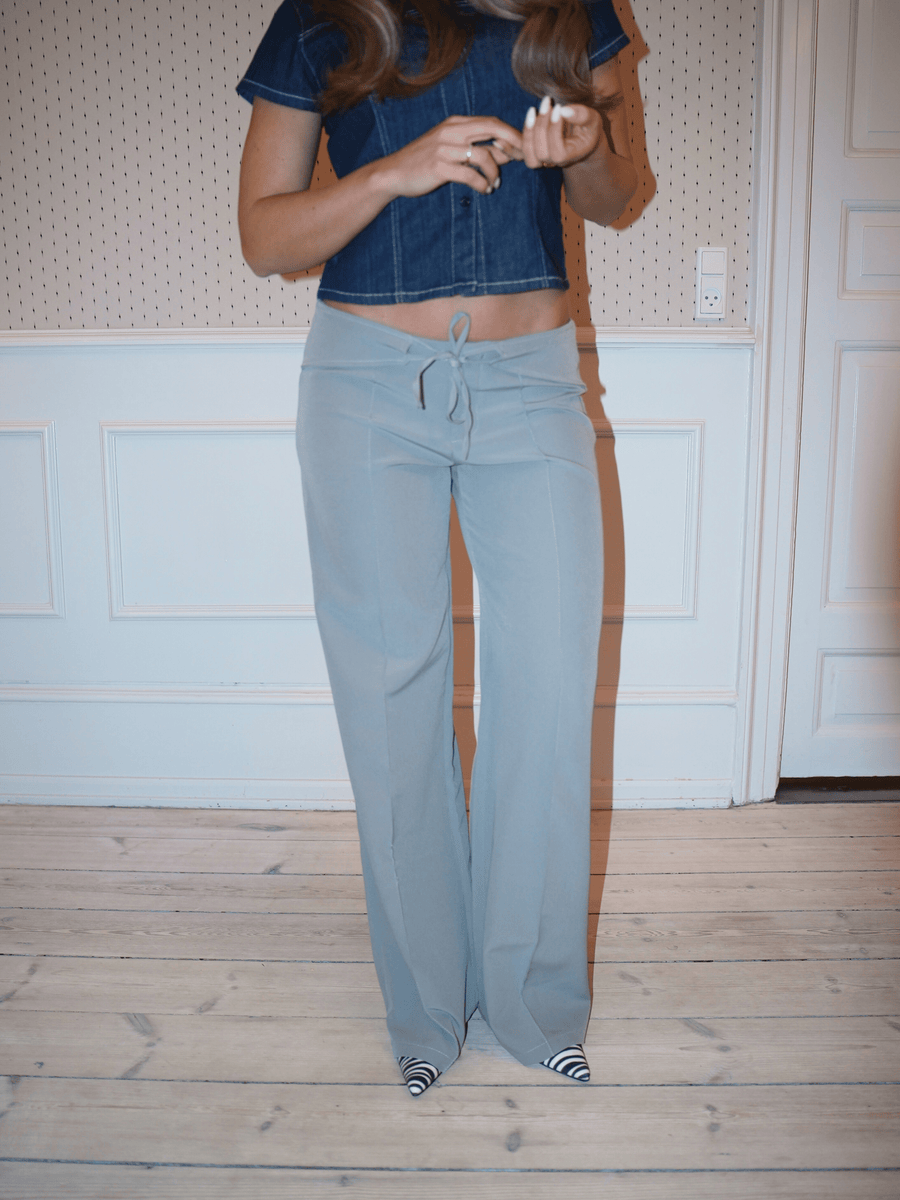 Kaia low-rise suit pants - Lilac beige