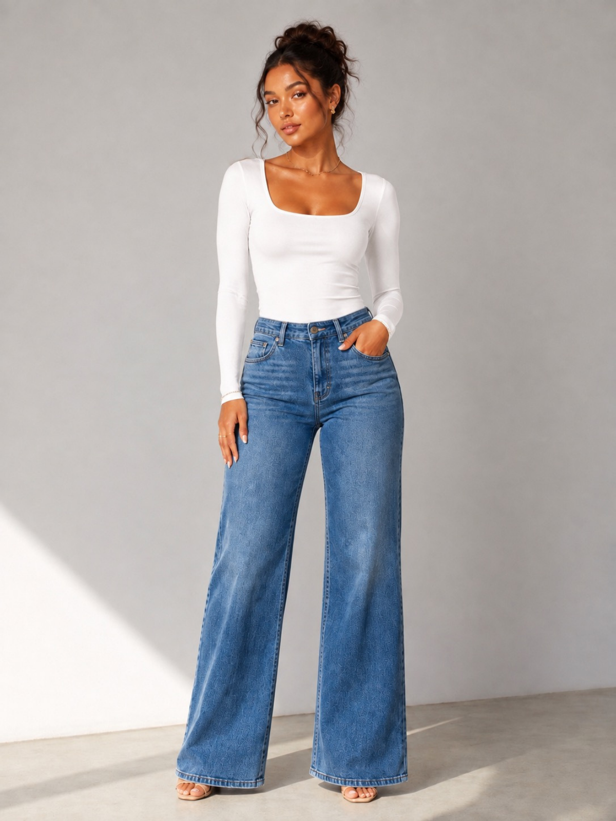 SIACHA Sculpt Fitted Flare Jeans