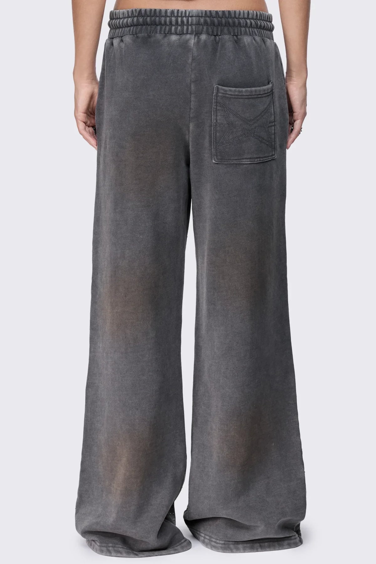 Gleam Mud Wash Rhinestone Sweatpants