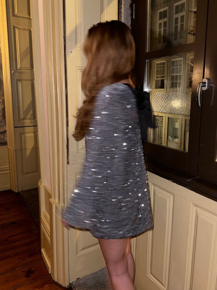 Aija bow dress - Grey