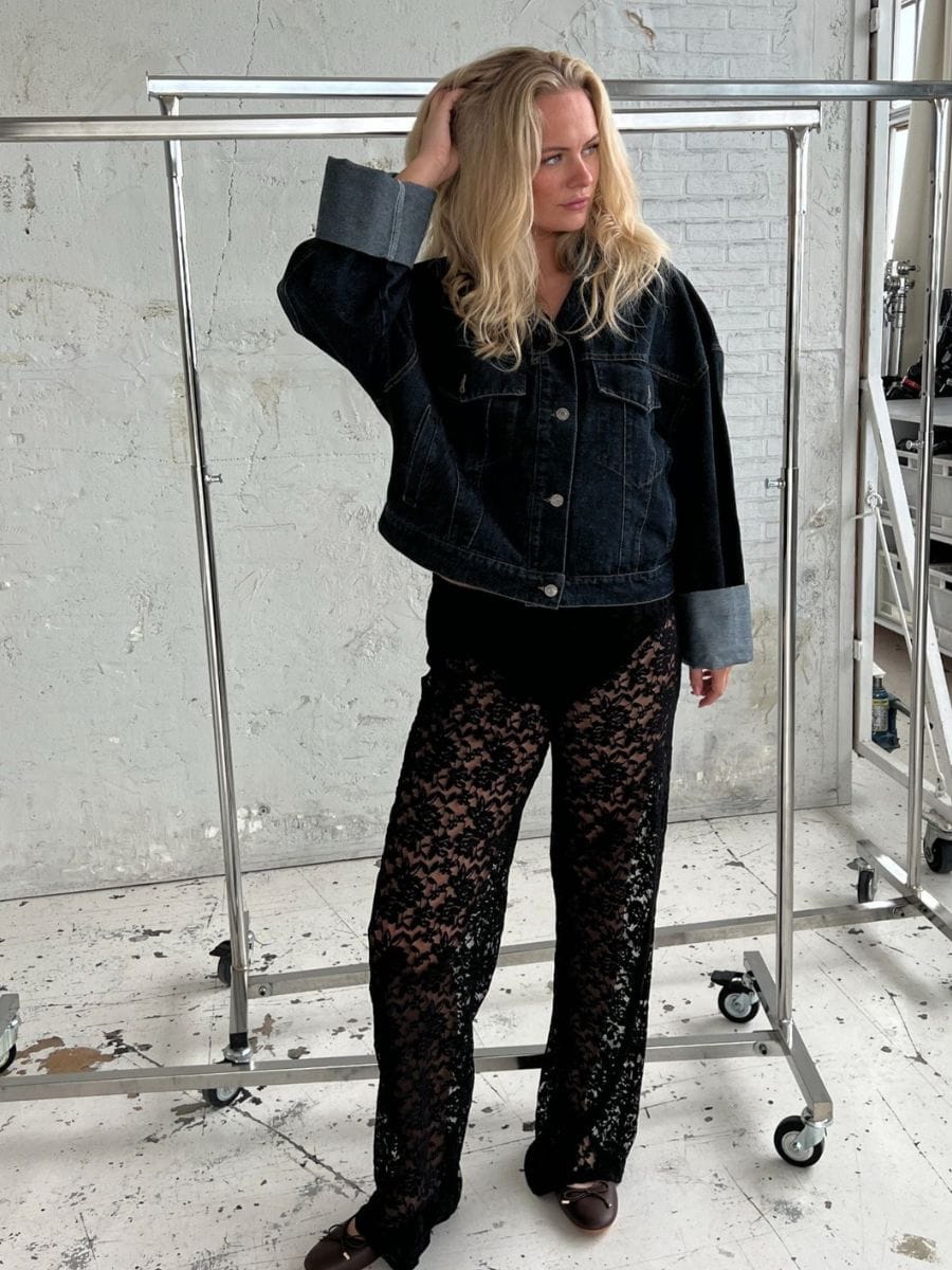 Alma lace pants - Black