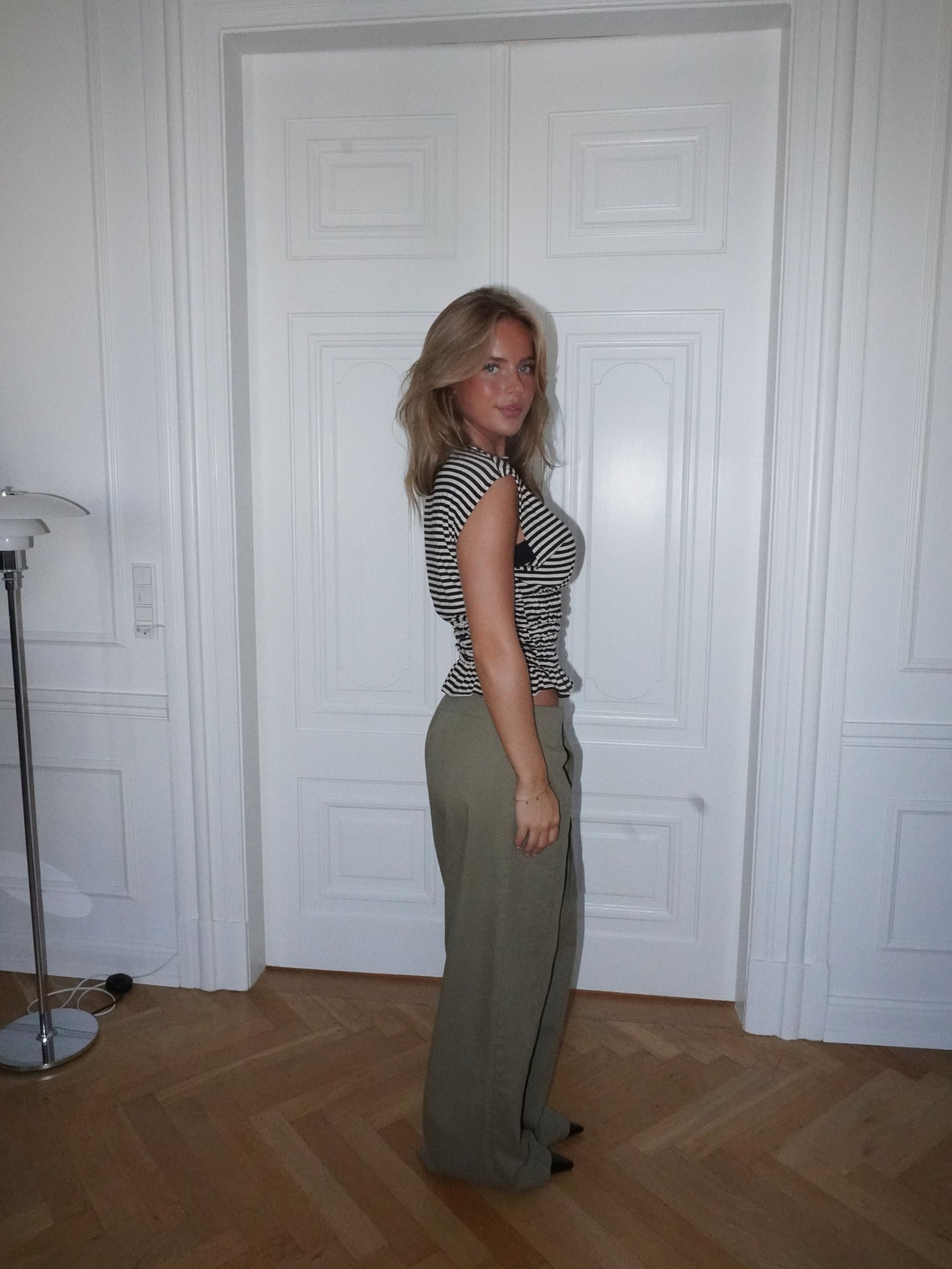 Claire belt pants - Green