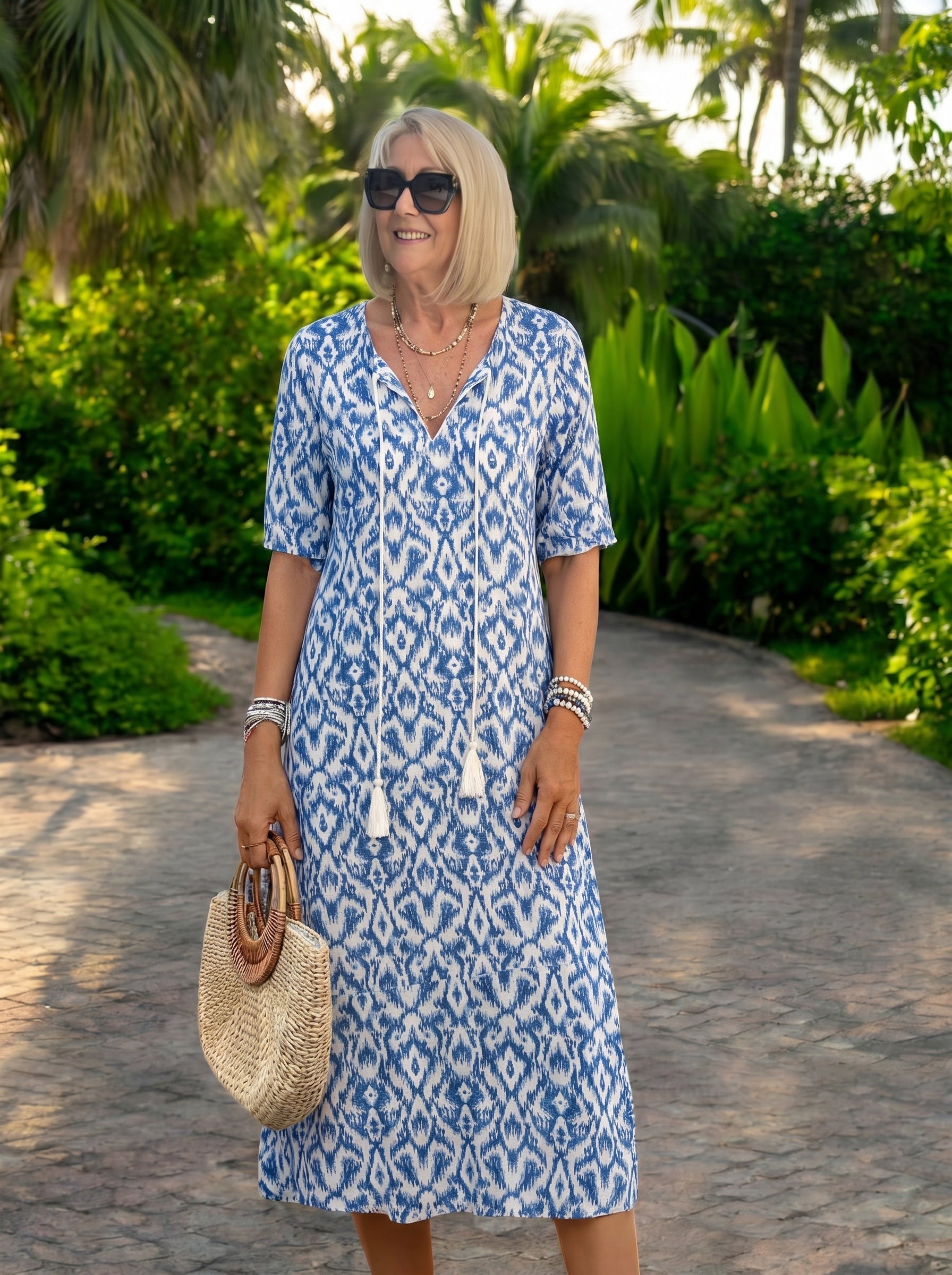 Luna | Vestido midi de estilo boho desenfadado