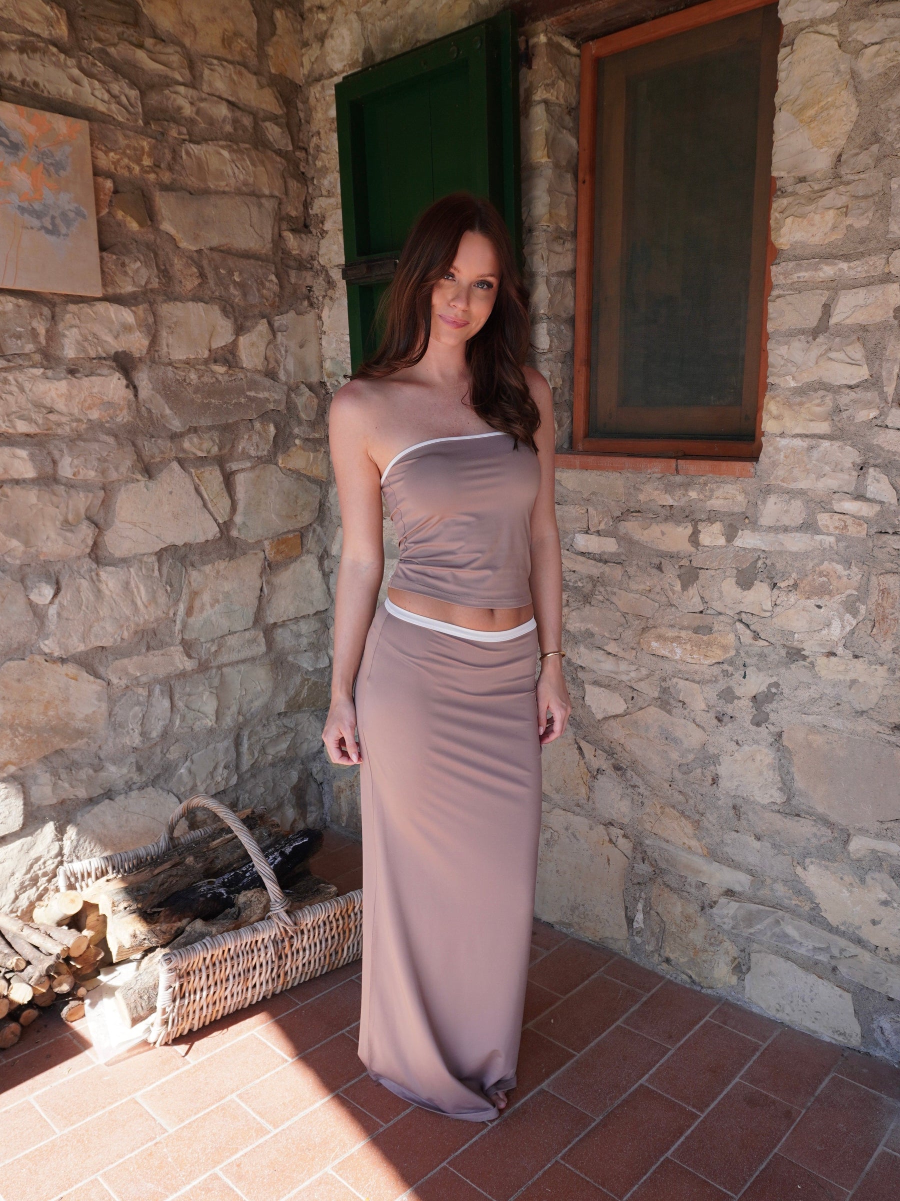 Nelly bandeau top - Beige