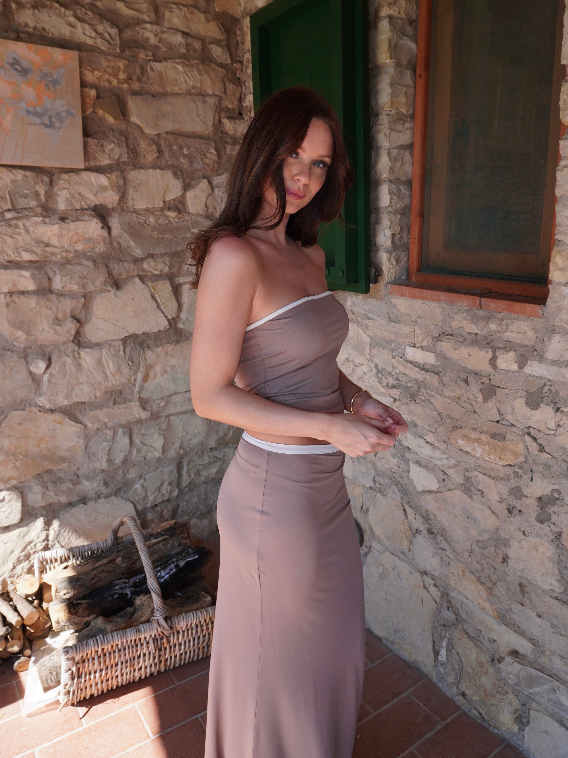 Nelly bandeau top - Beige