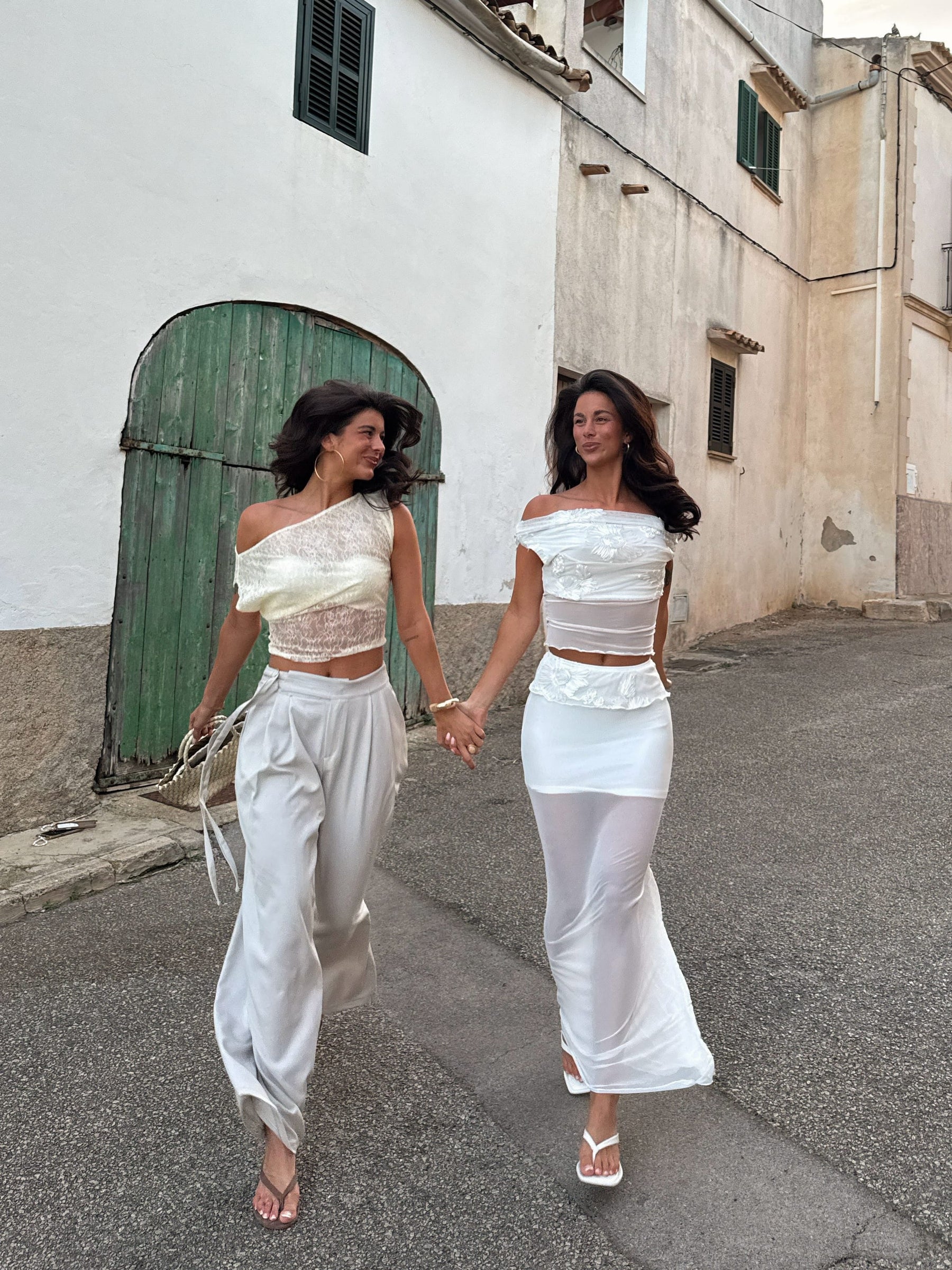 Kivo maxi mesh skirt - White