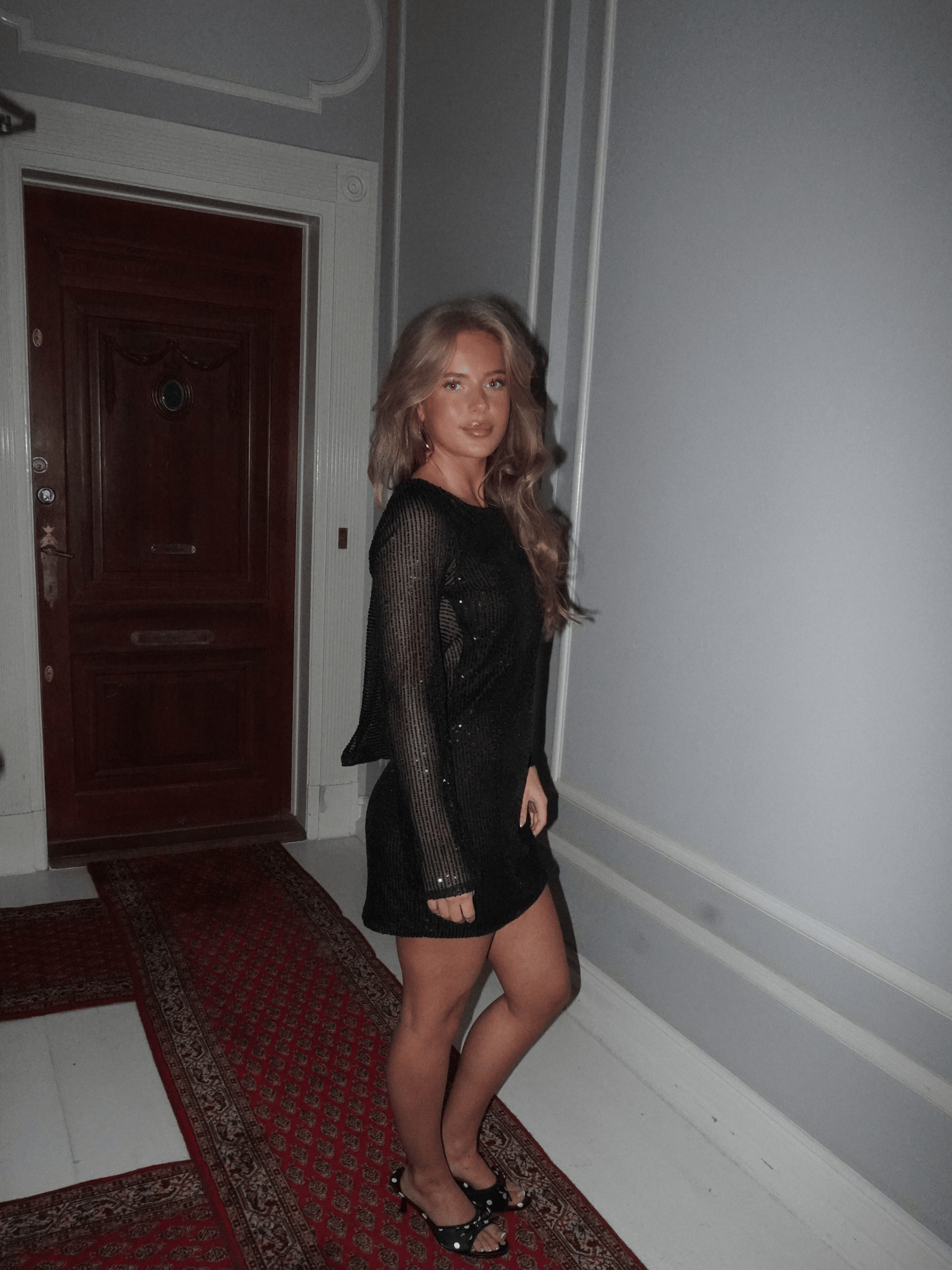 Giulia glitter dress - Black
