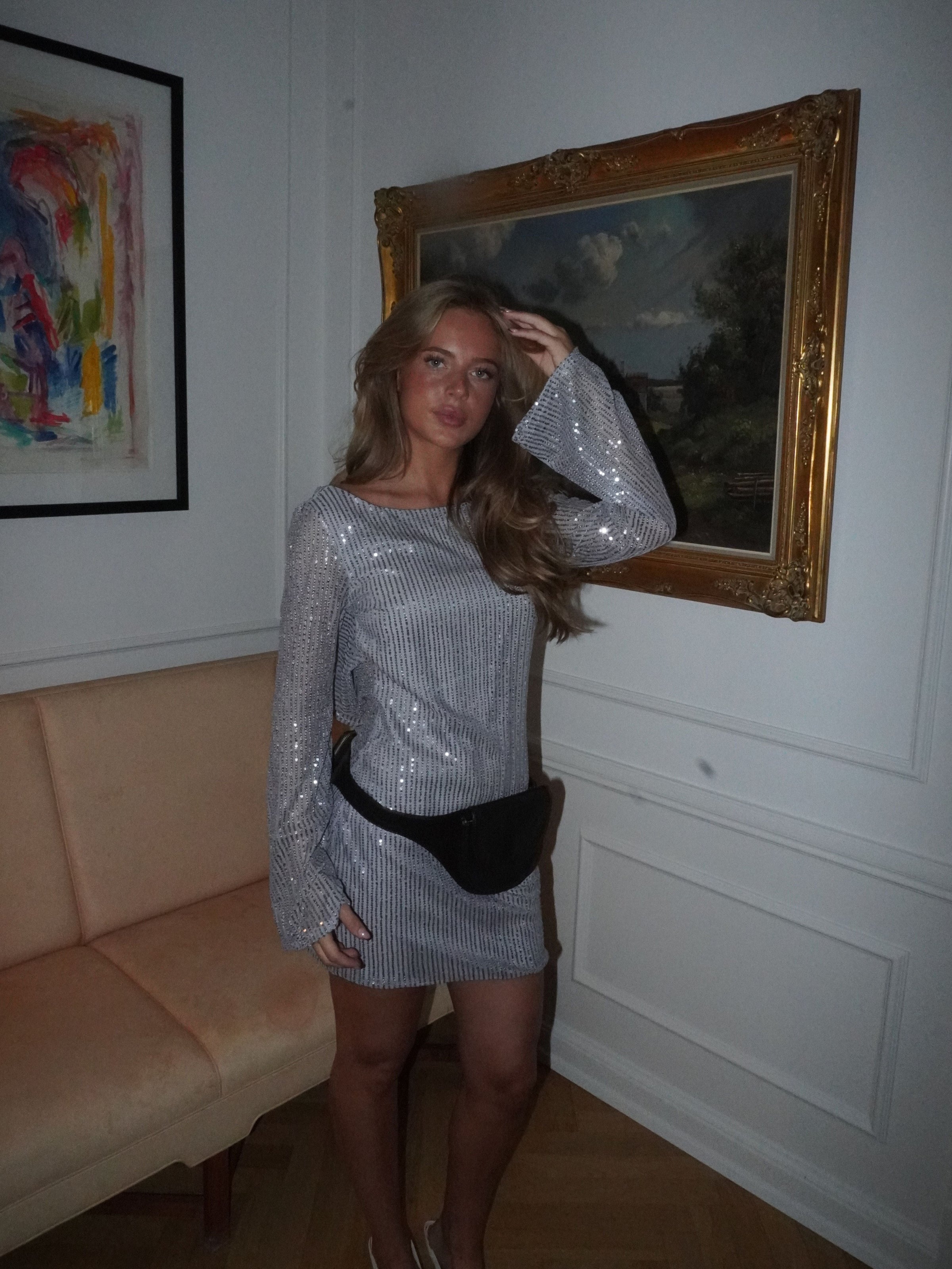 Giulia glitter dress - Grey