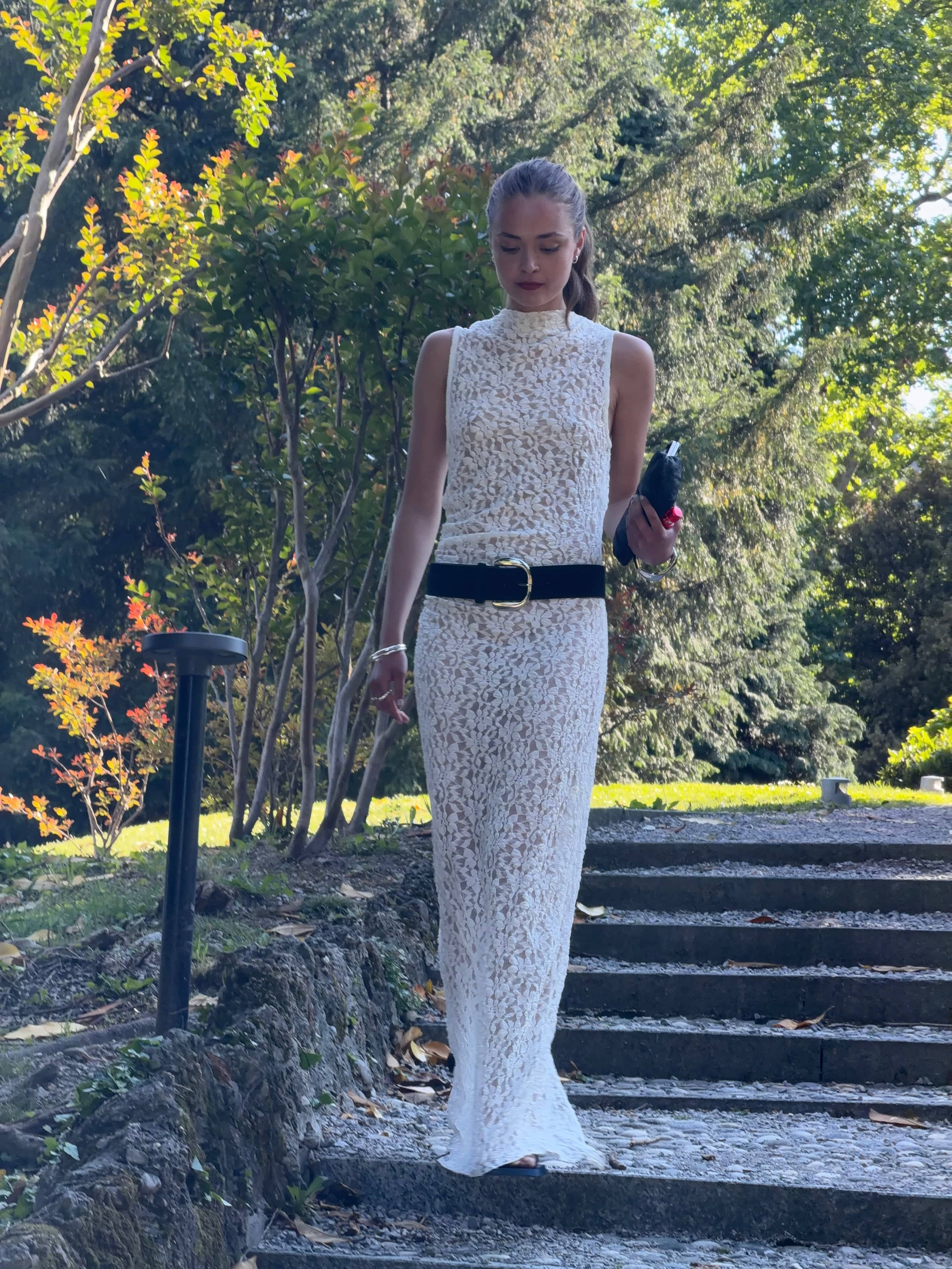 Rona Lace maxi dress - White