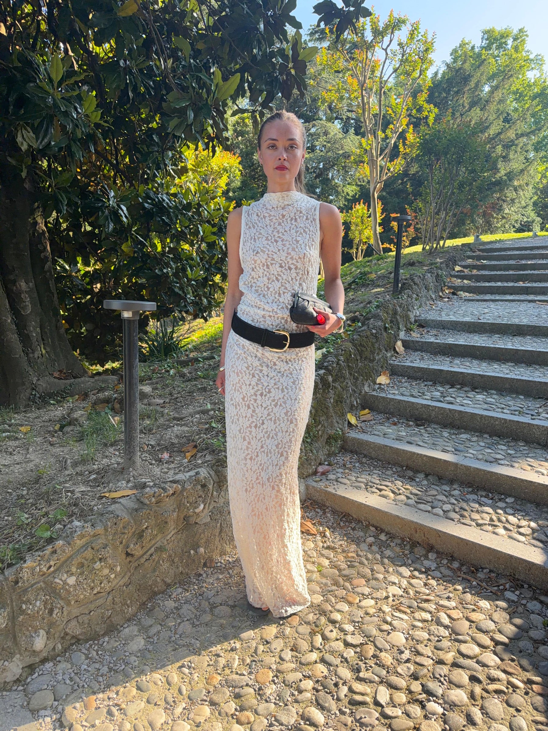 Rona Lace maxi dress - White