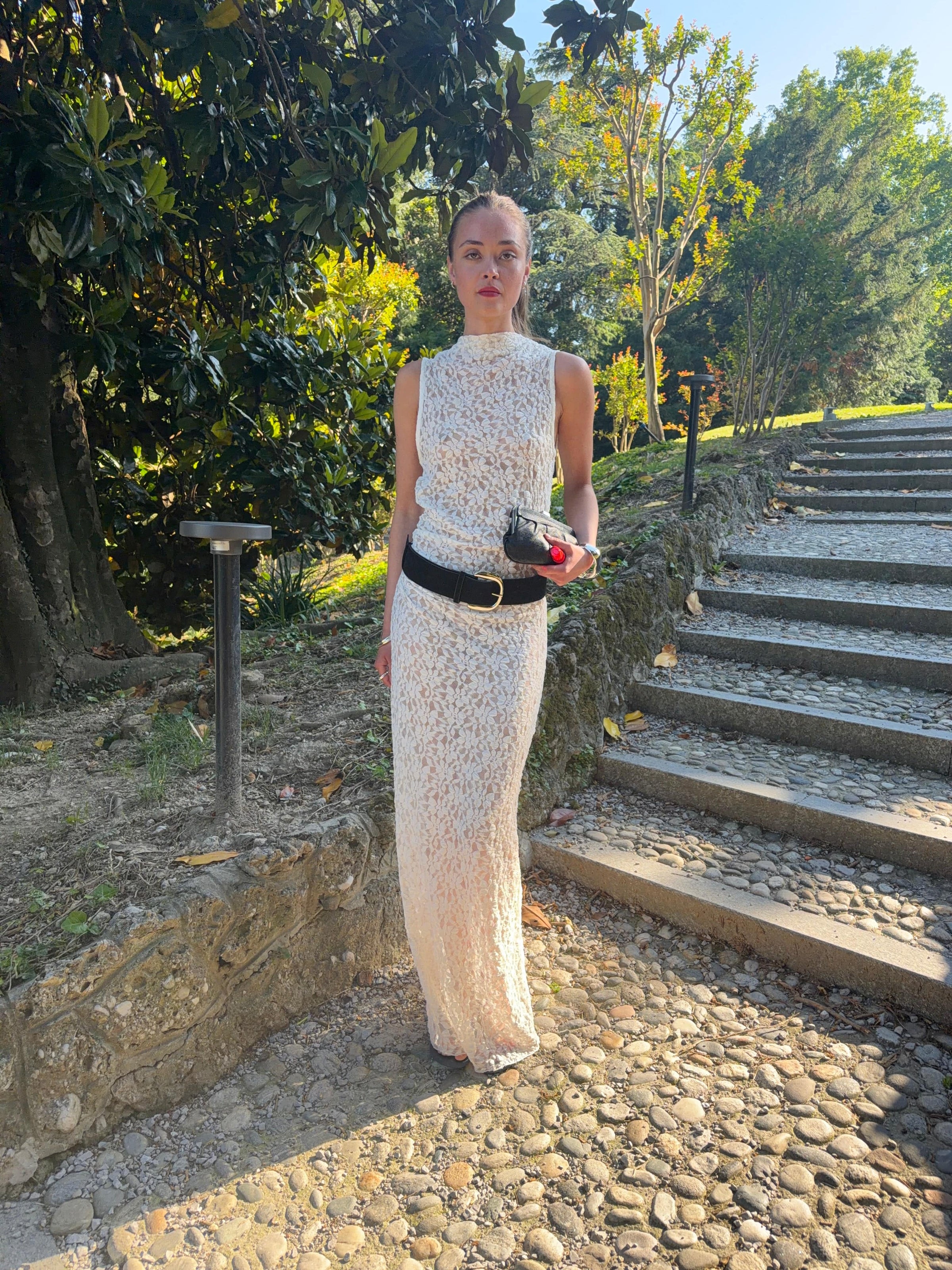 Rona Lace maxi dress - White