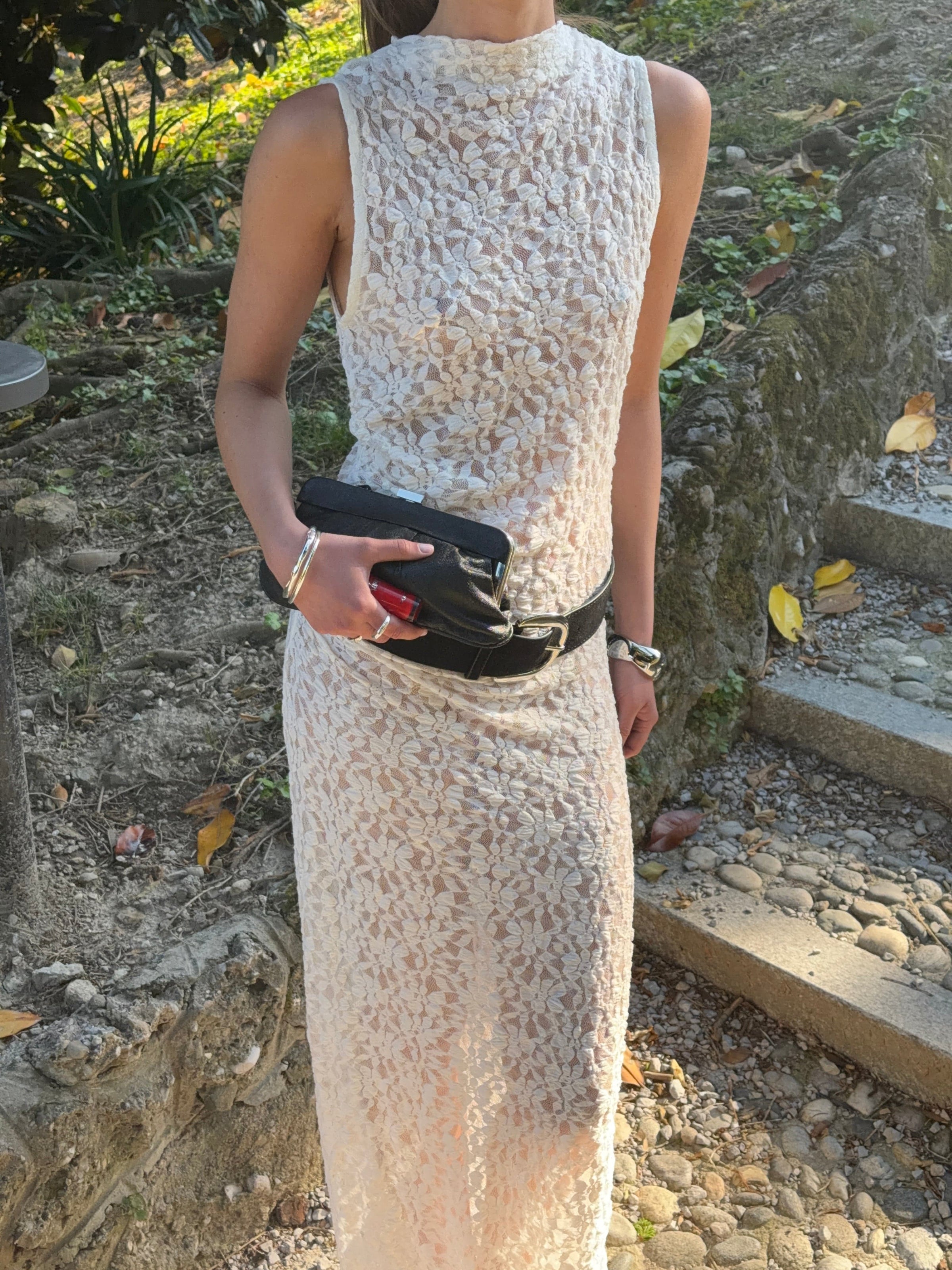 Rona Lace maxi dress - White