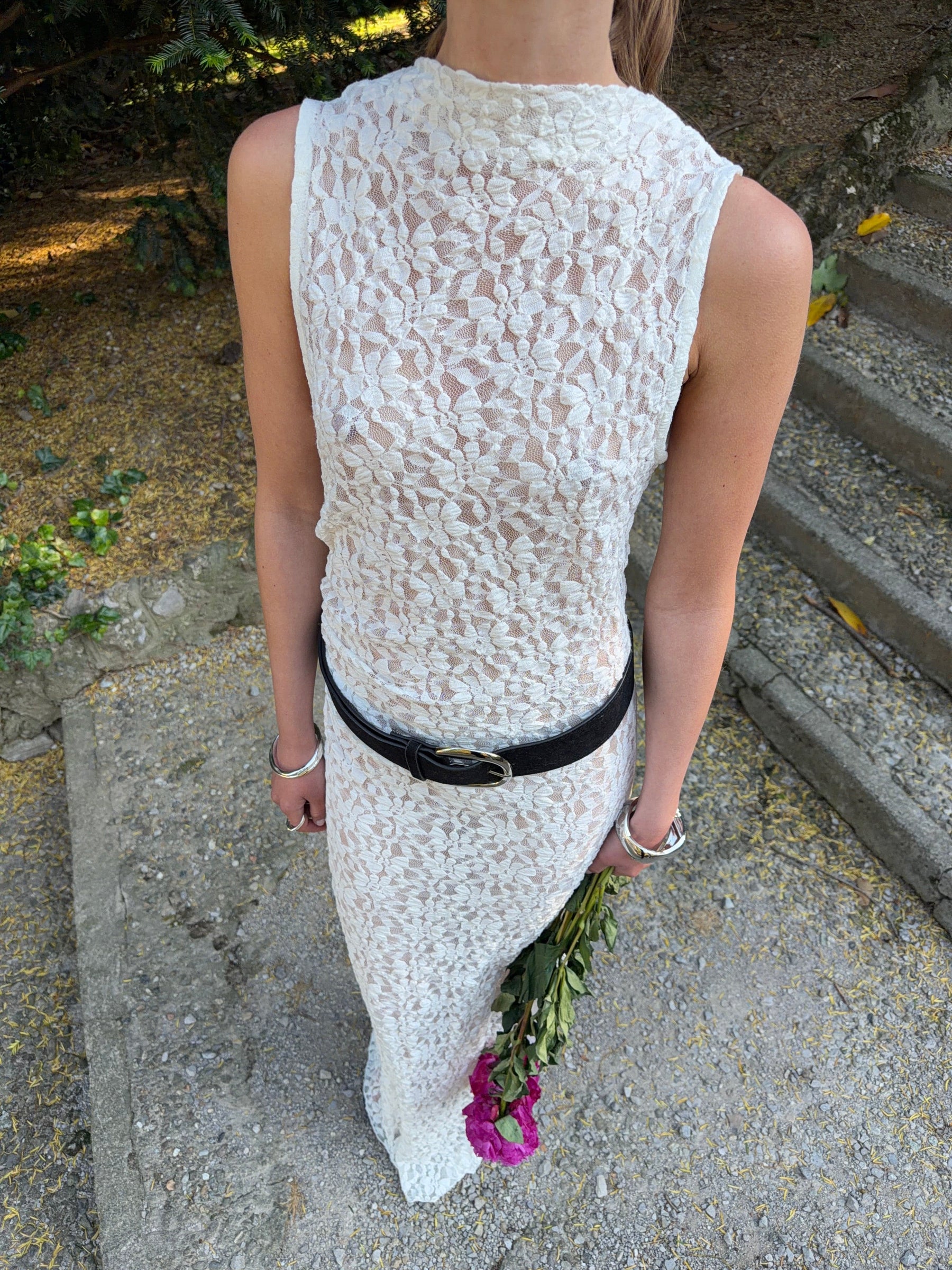 Rona Lace maxi dress - White
