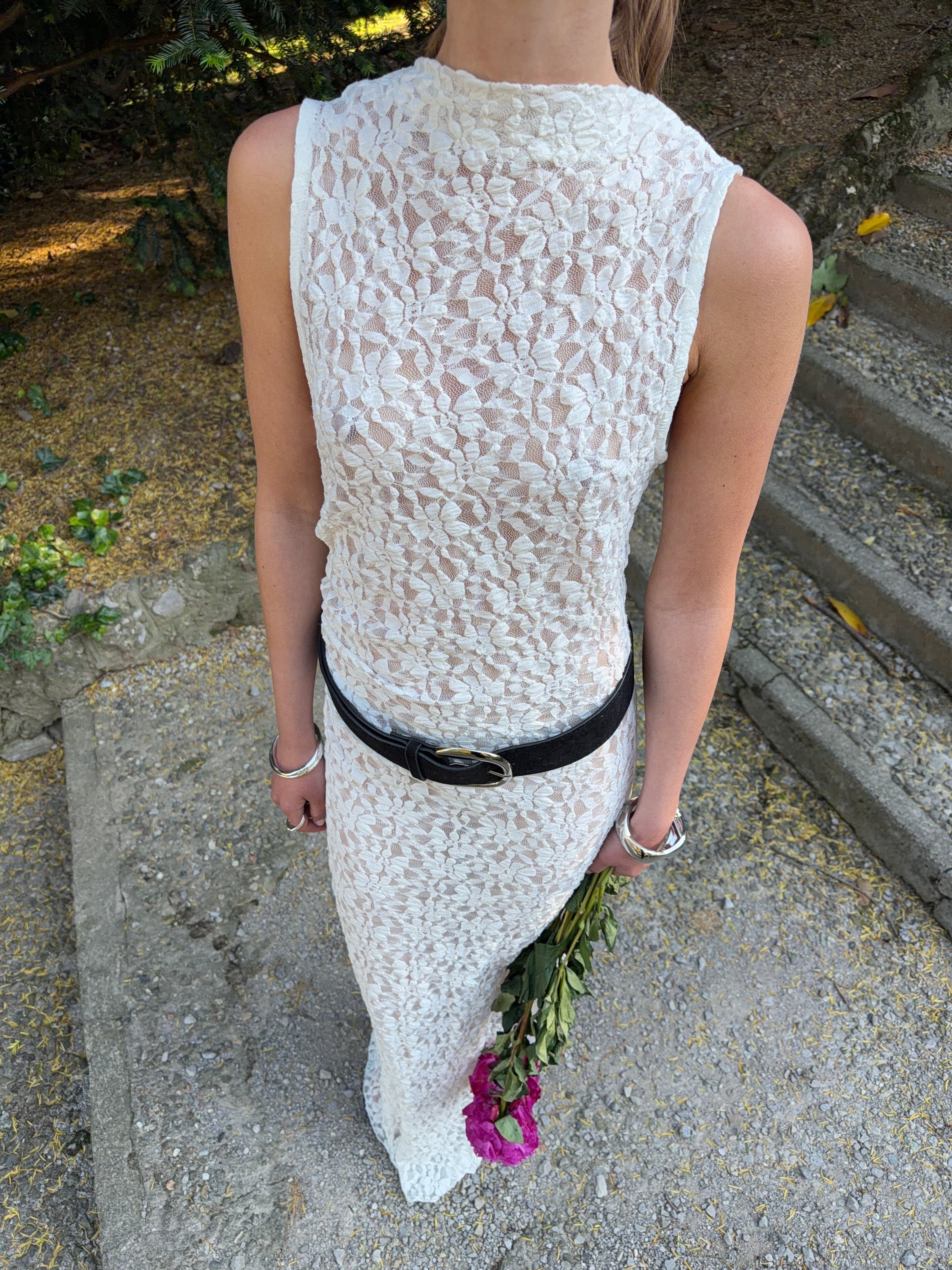 Rona Lace maxi dress - White