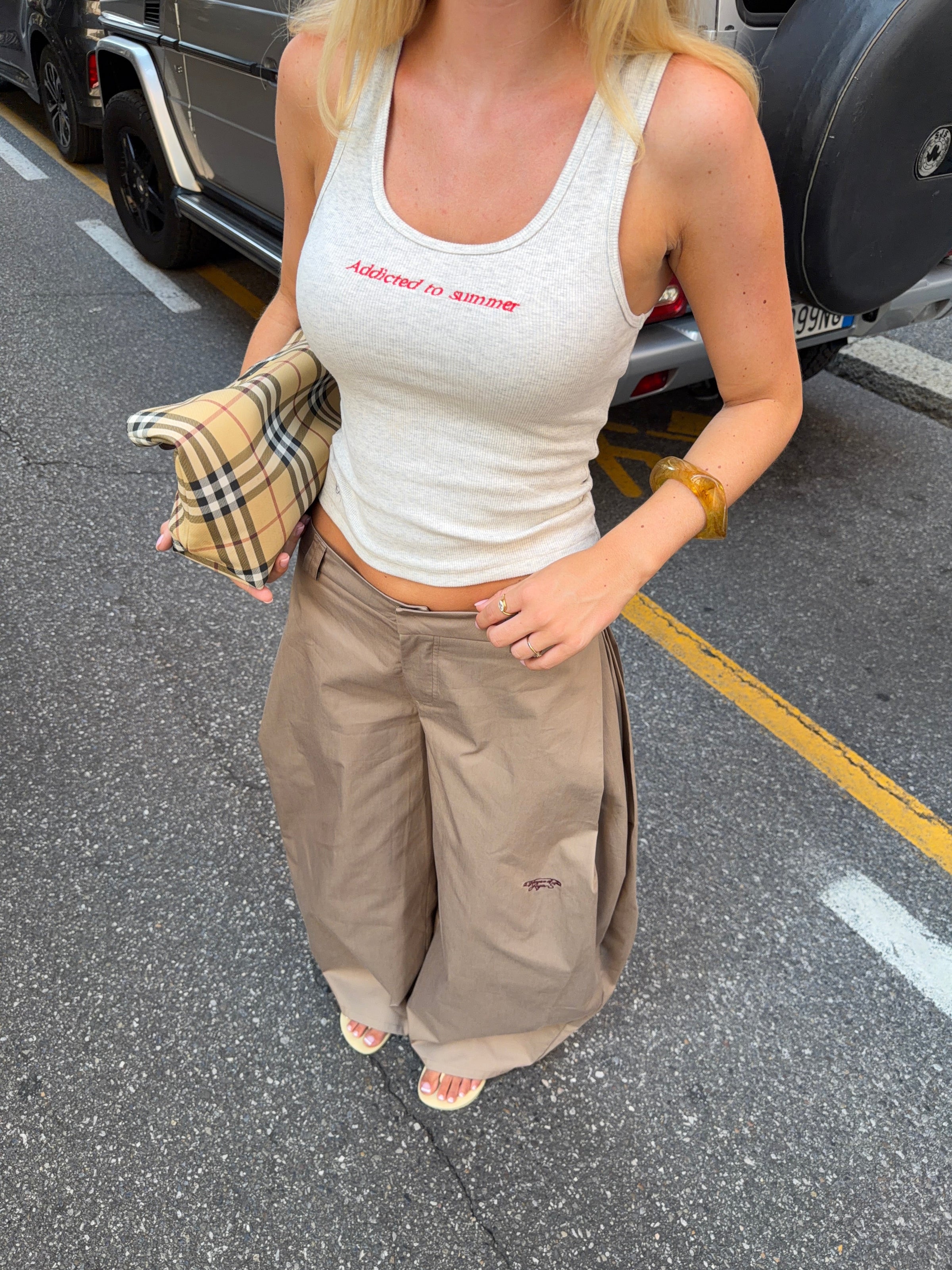 Paola deep pleats pants - Taupe