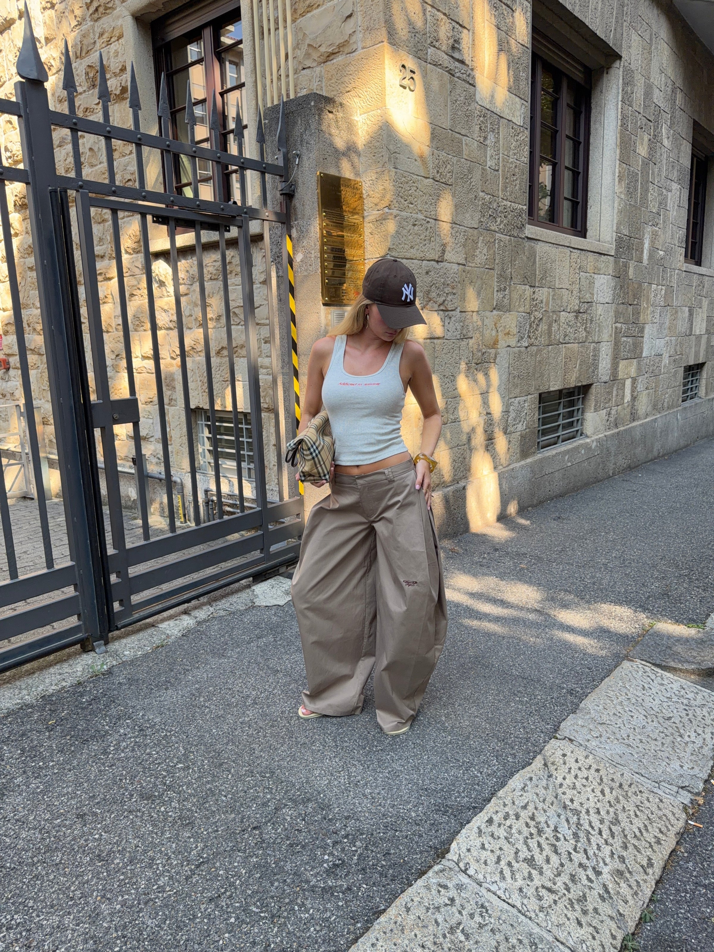 Paola deep pleats pants - Taupe