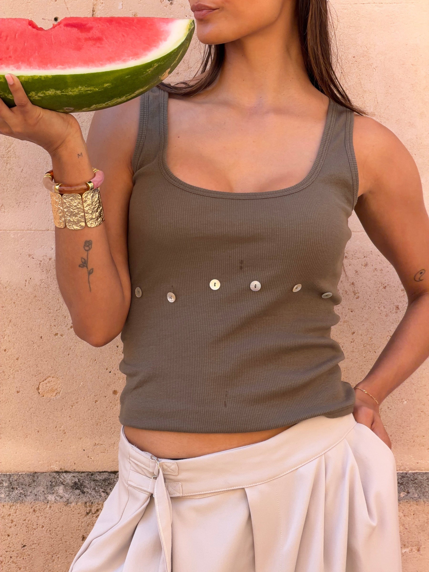 Flora tank top - Army green