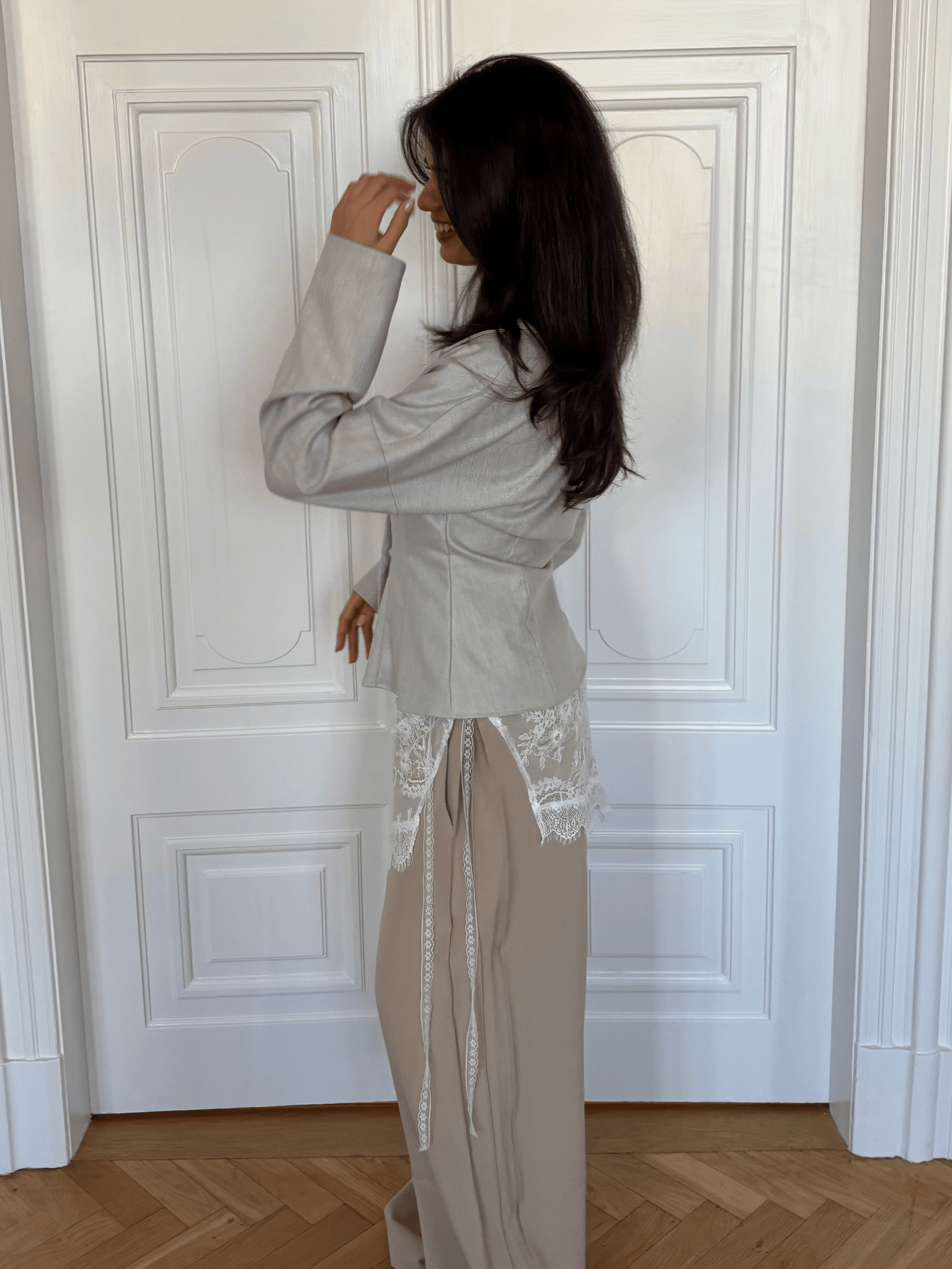 Naja lace tie skirt - White