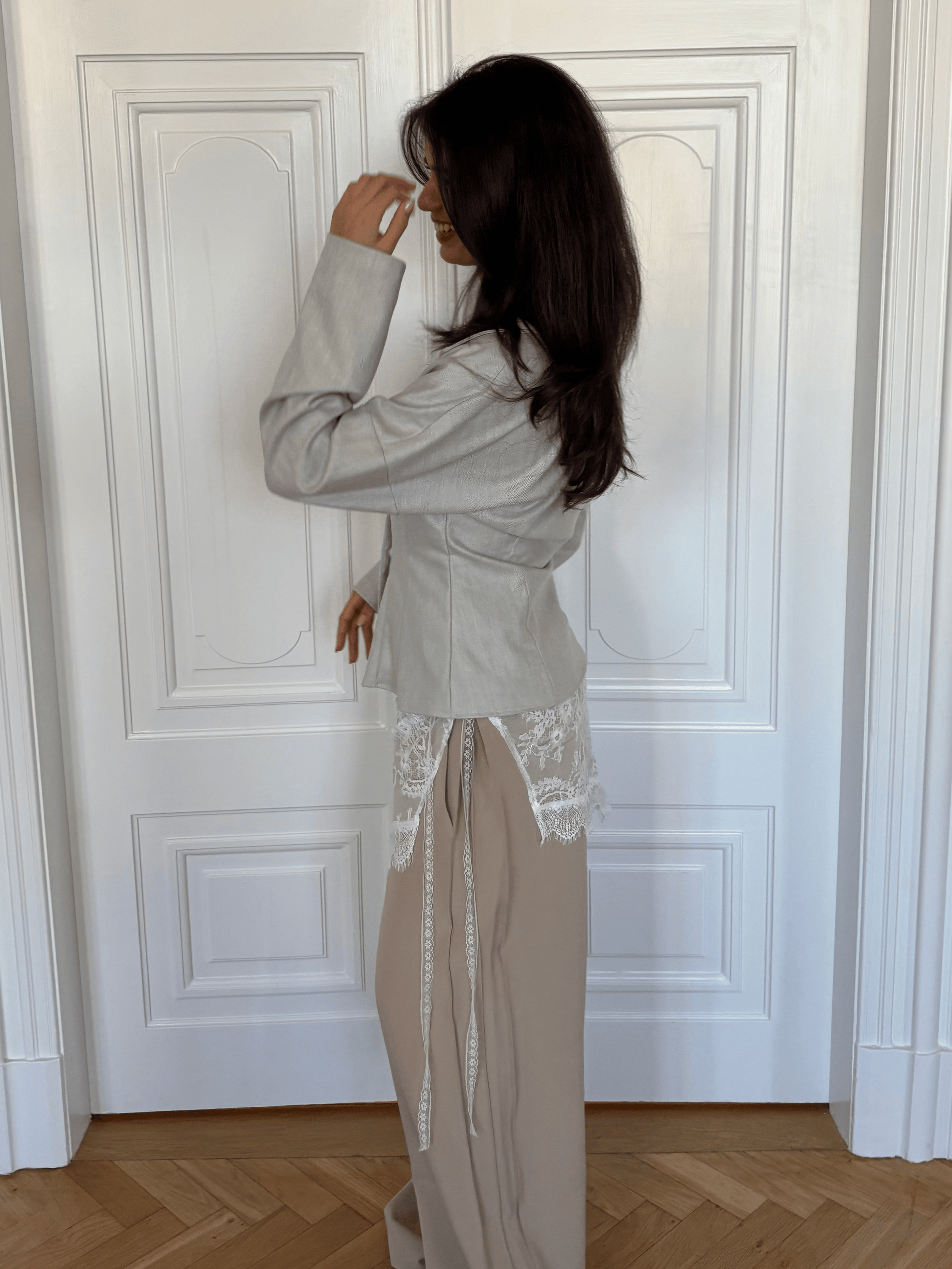 Naja lace tie skirt - White