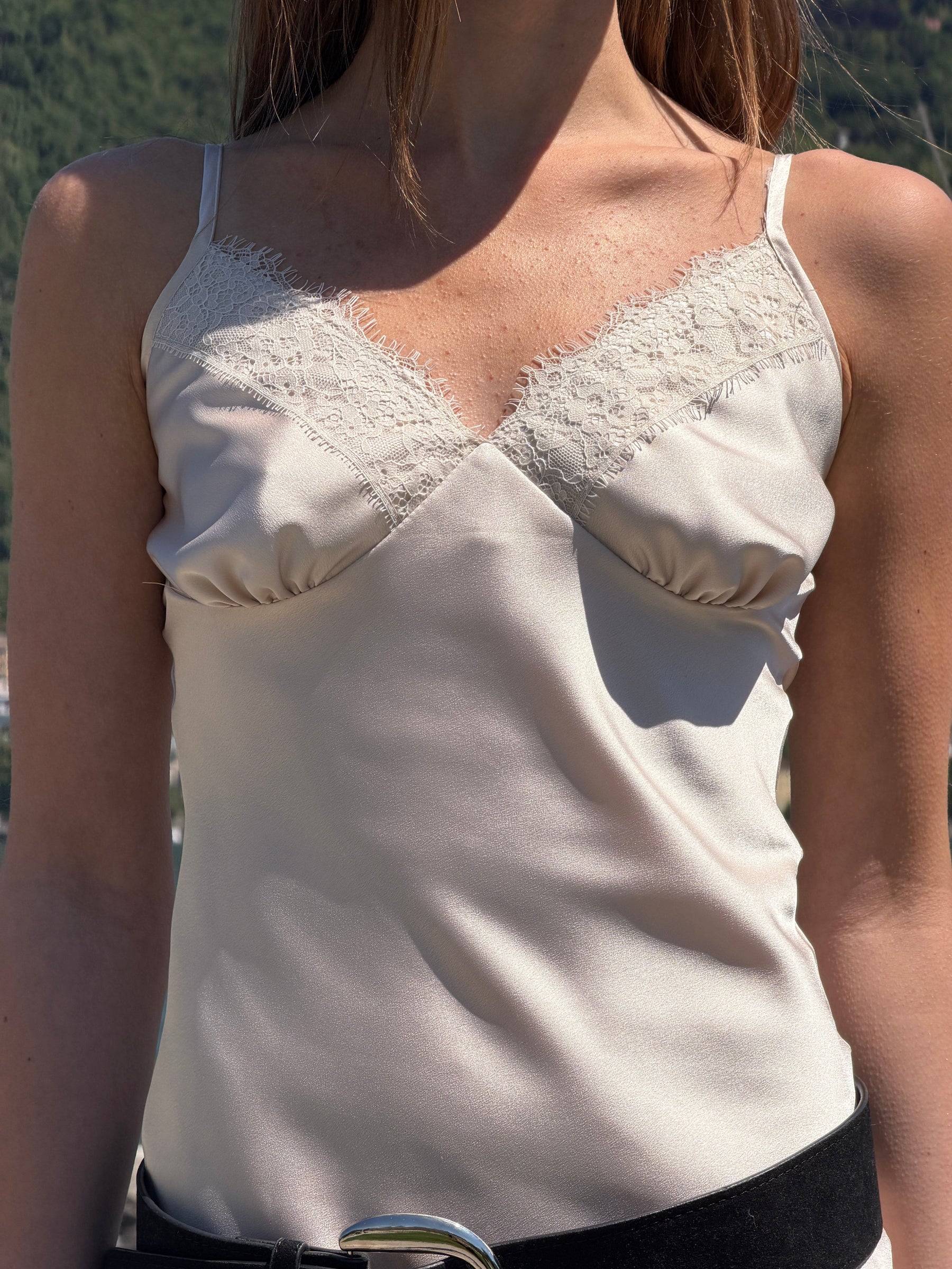 Sambia satin maxi dress - Champagne
