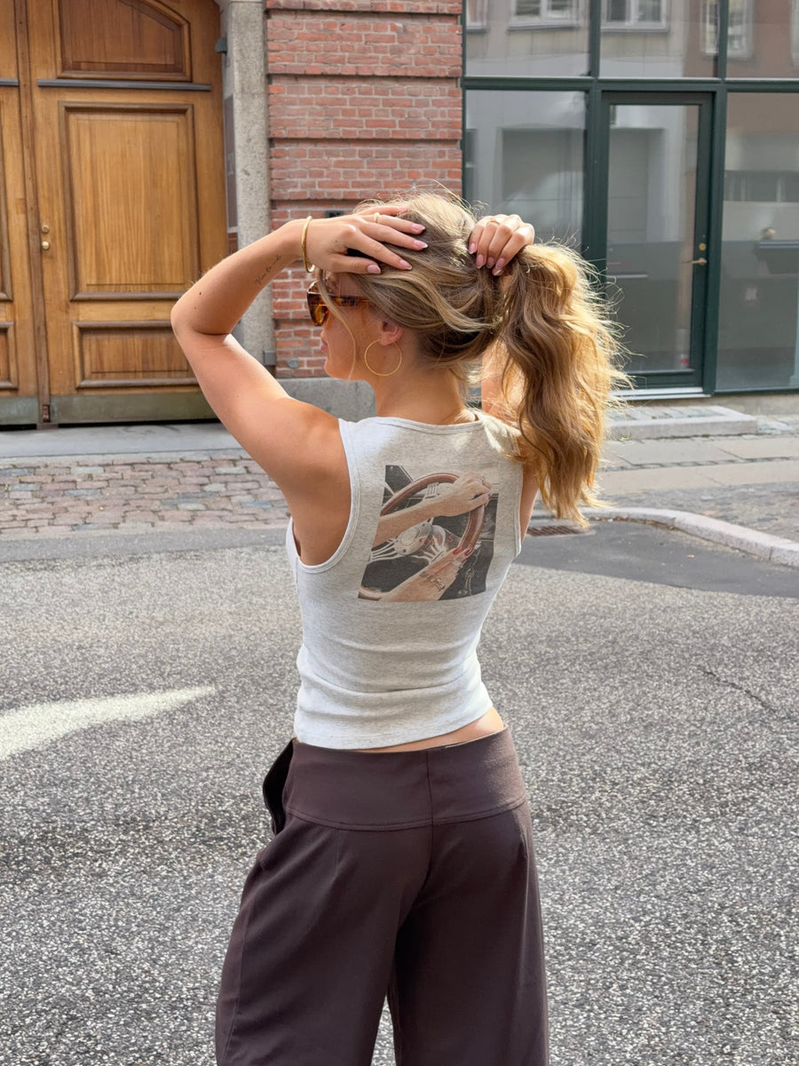 Nala tank top - Melange light grey