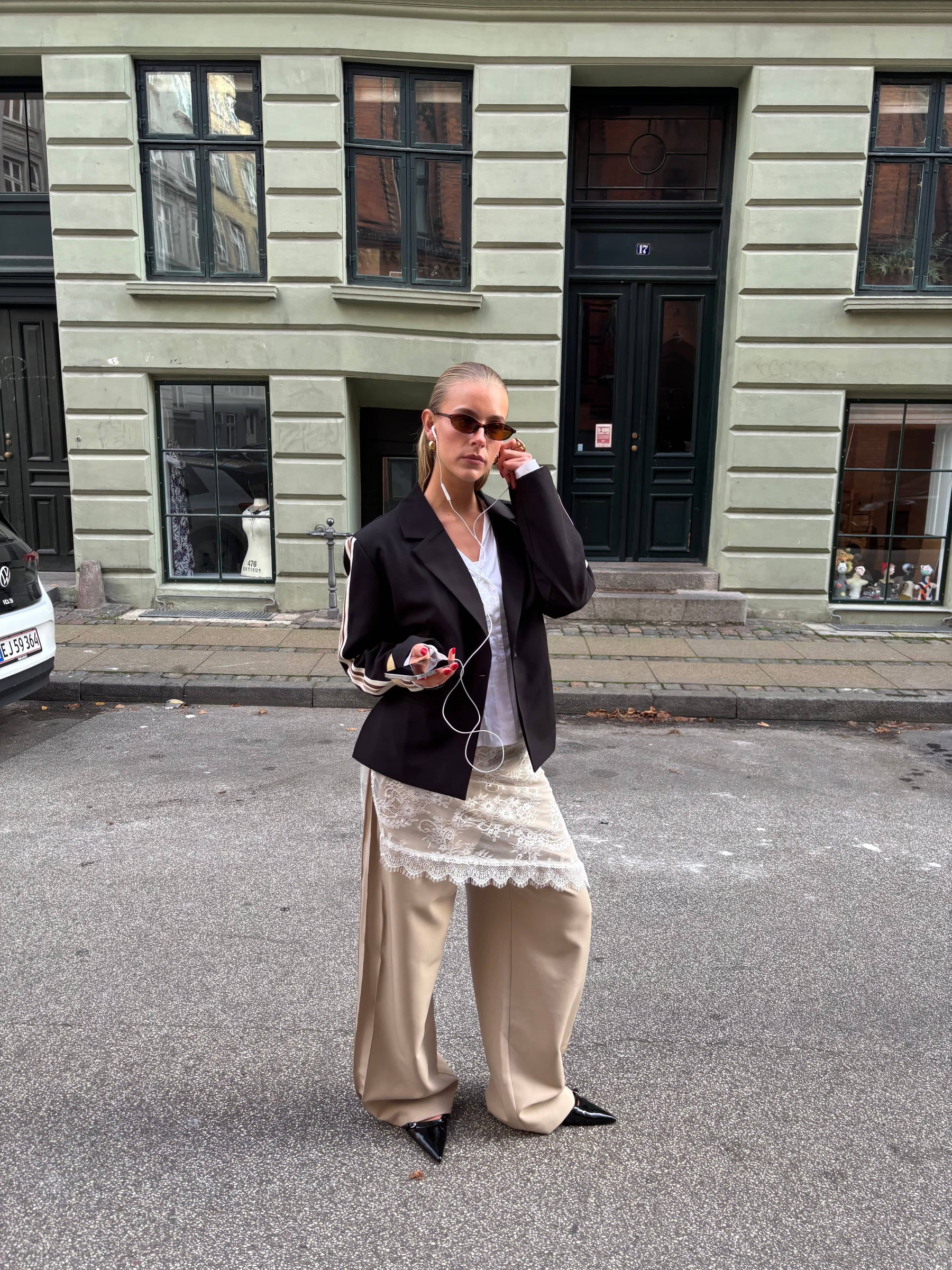 Naja lace tie skirt - White
