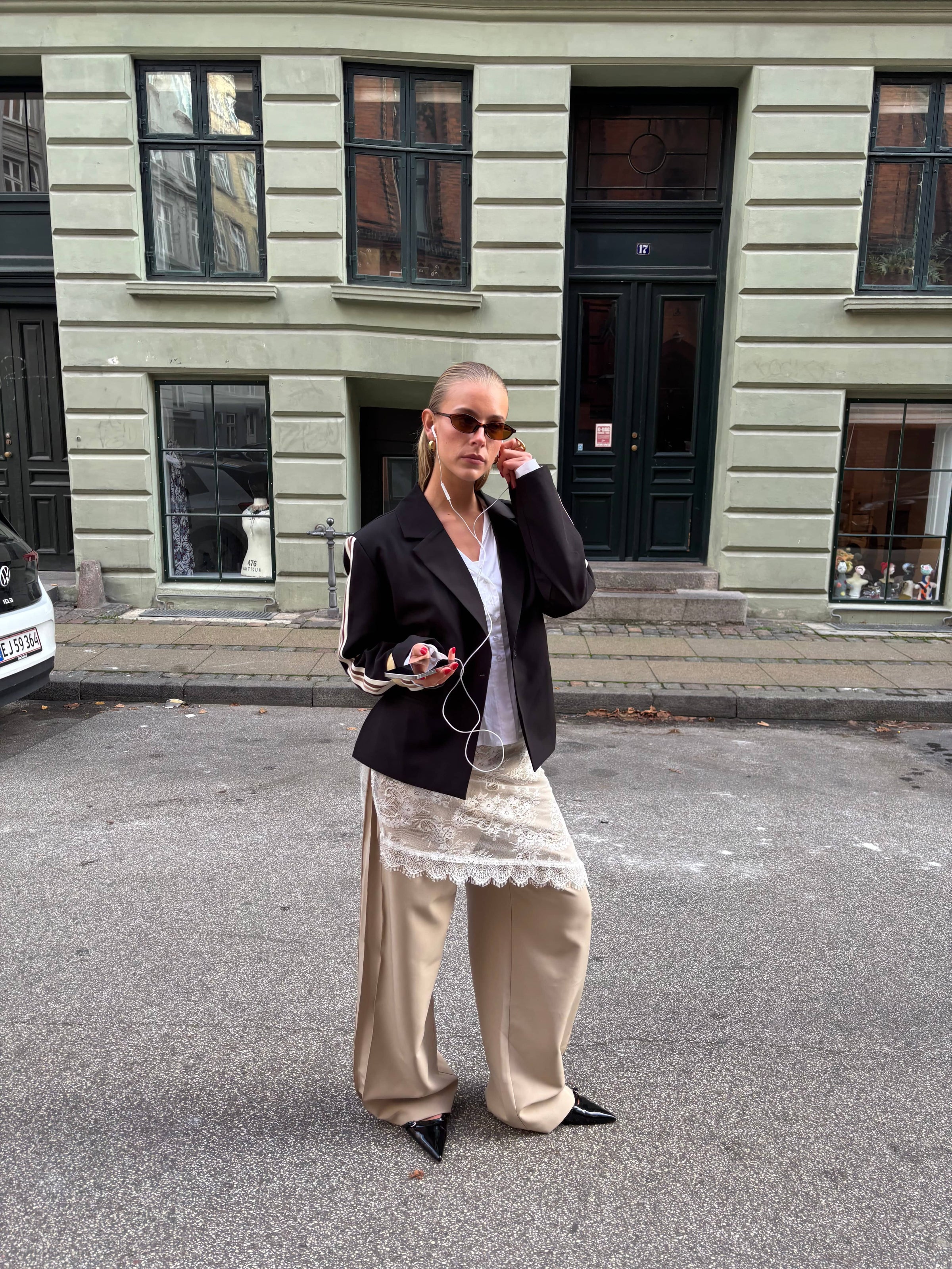 Naja lace tie skirt - White