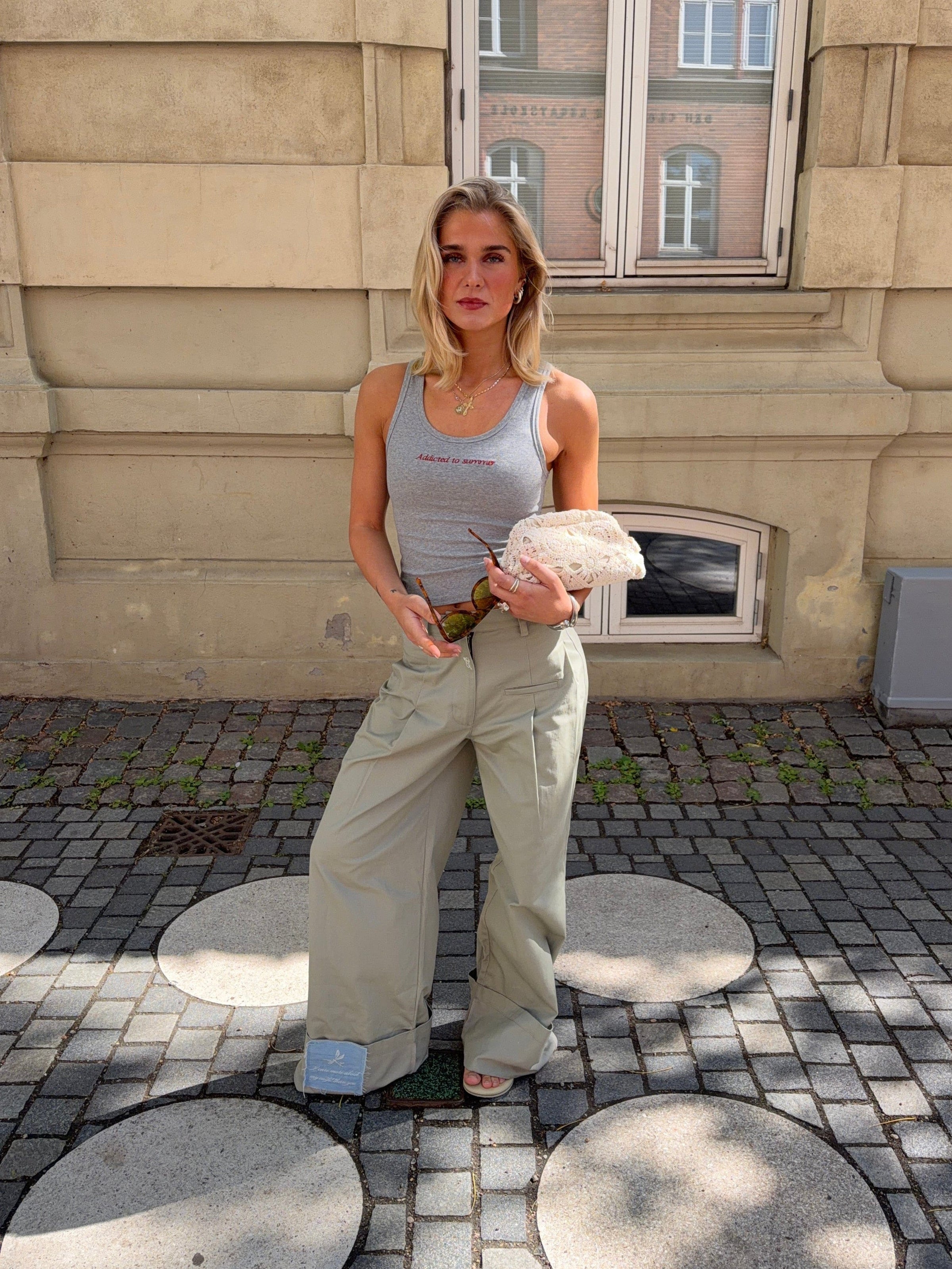 Neva fold up pants - Army green