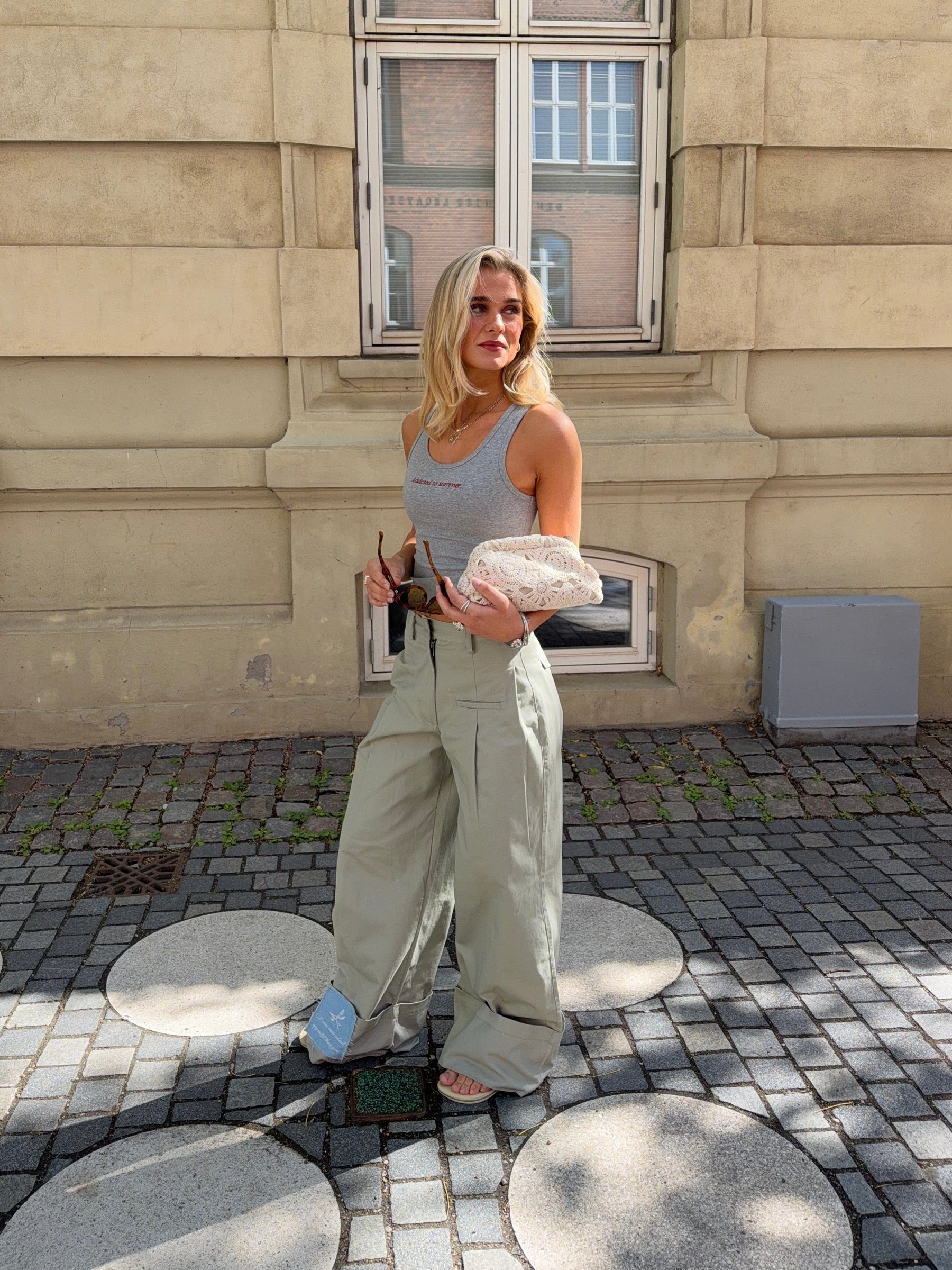 Neva fold up pants - Army green