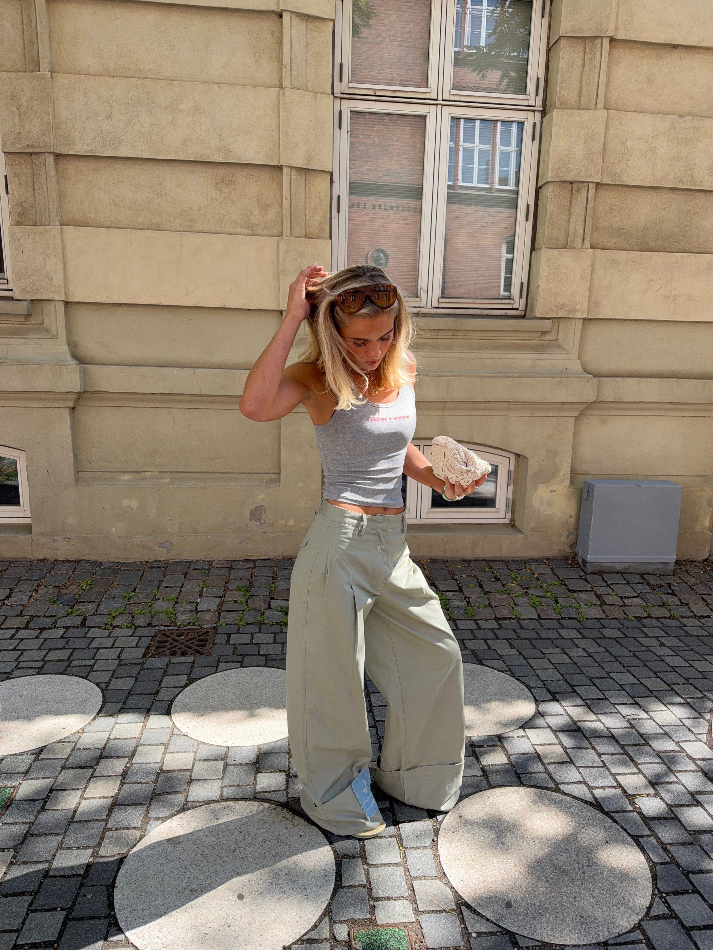 Neva fold up pants - Army green