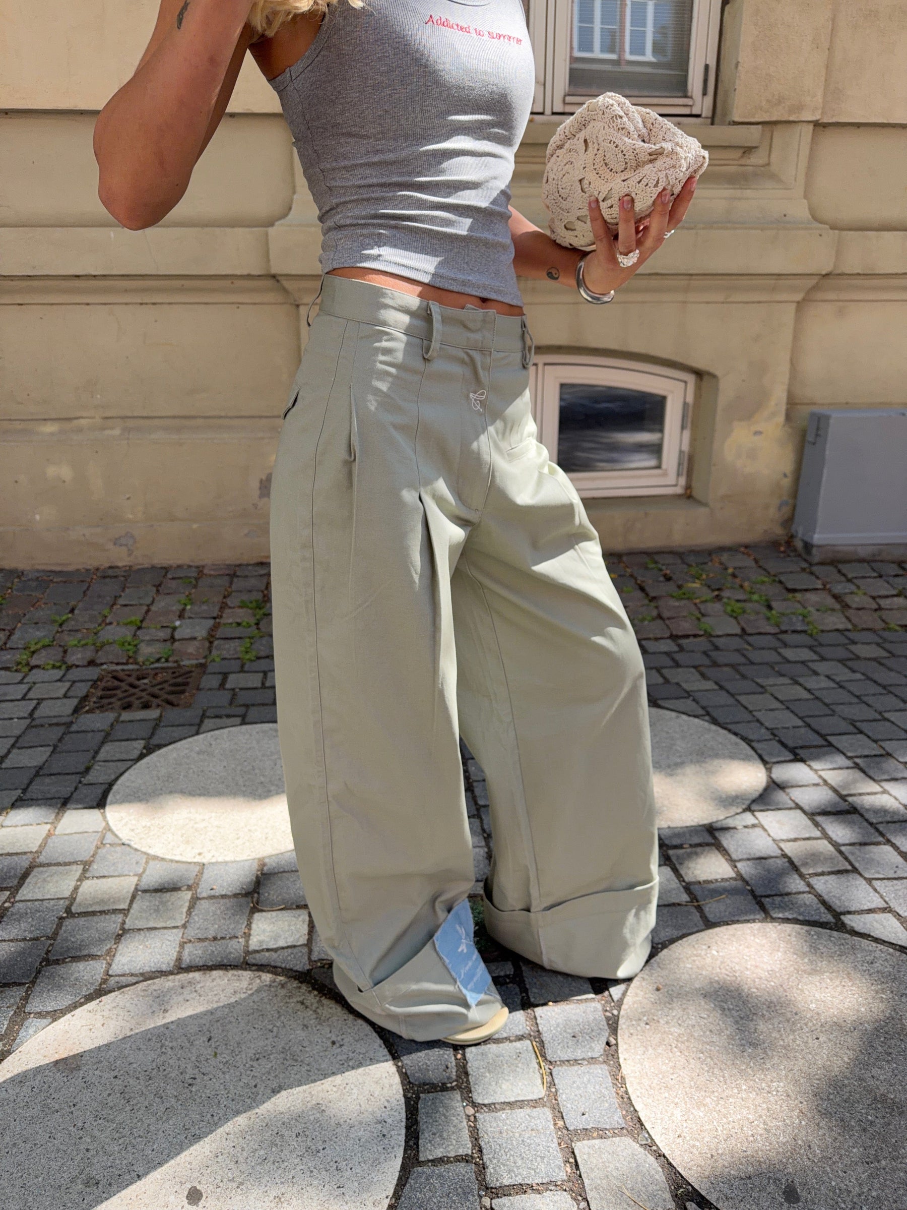 Neva fold up pants - Army green
