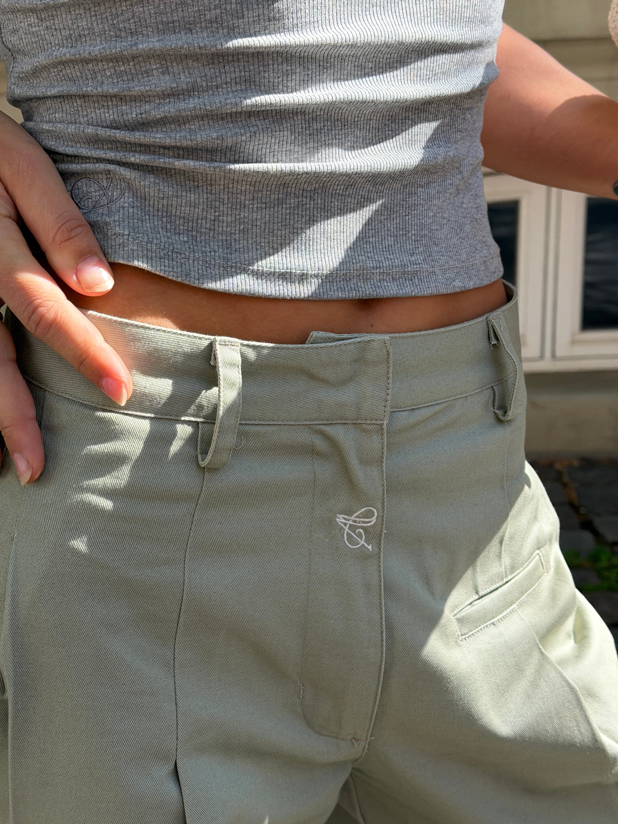 Neva fold up pants - Army green