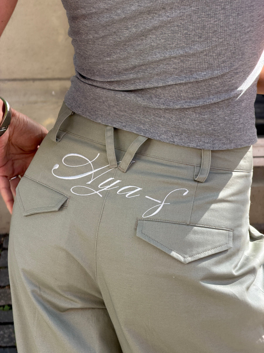 Neva fold up pants - Army green