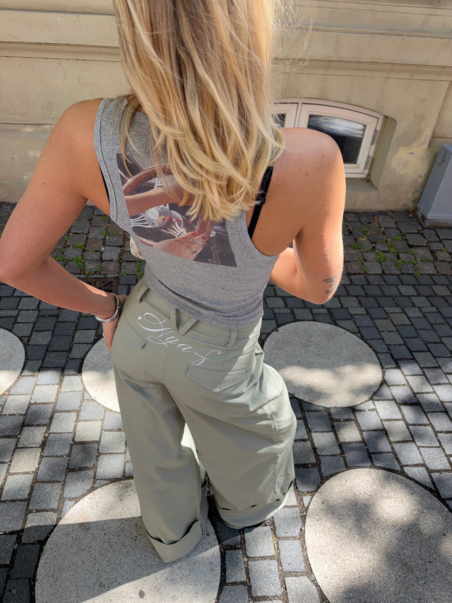 Neva fold up pants - Army green
