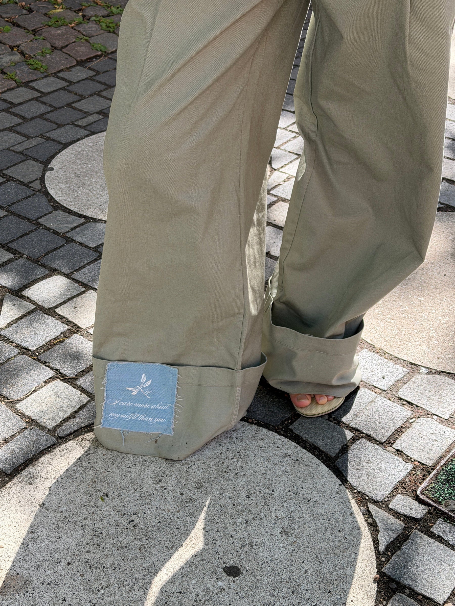 Neva fold up pants - Army green