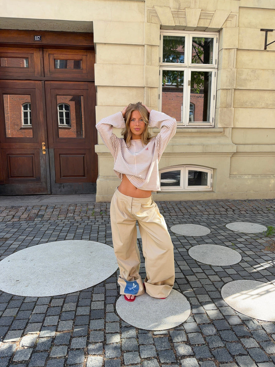 Neva fold up pants - Beige