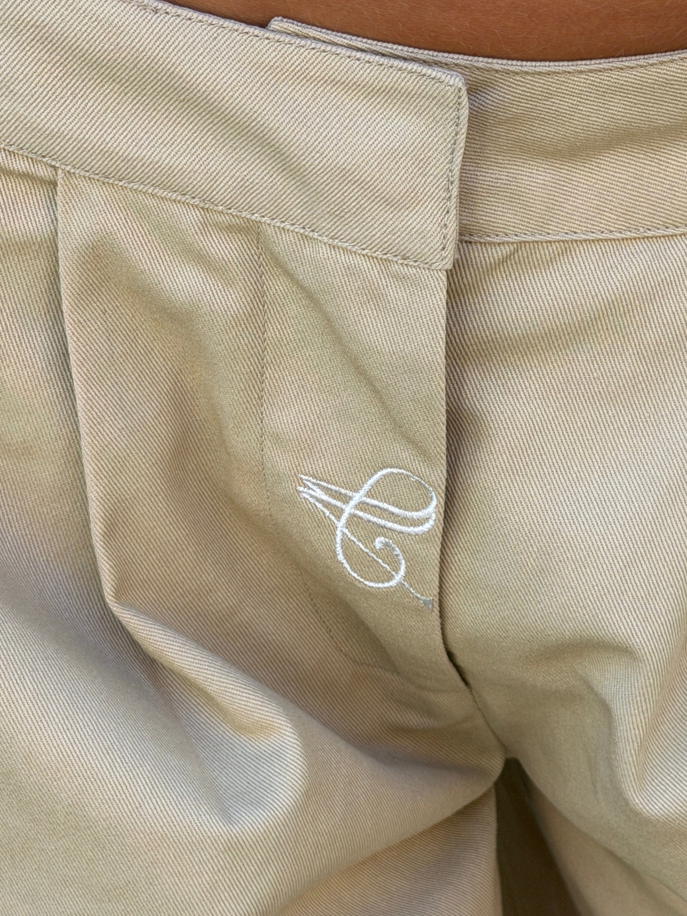 Neva fold up pants - Beige