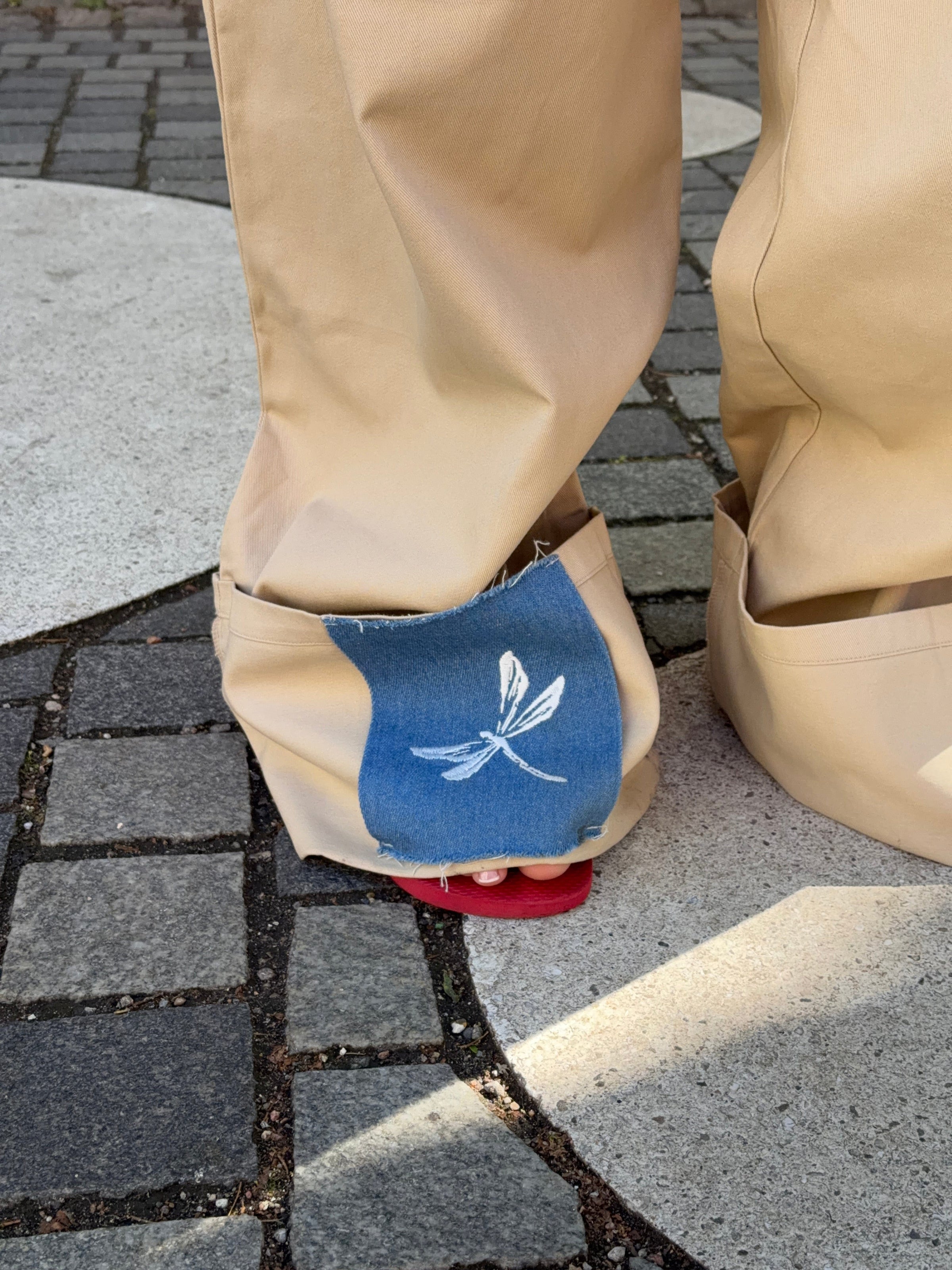 Neva fold up pants - Beige