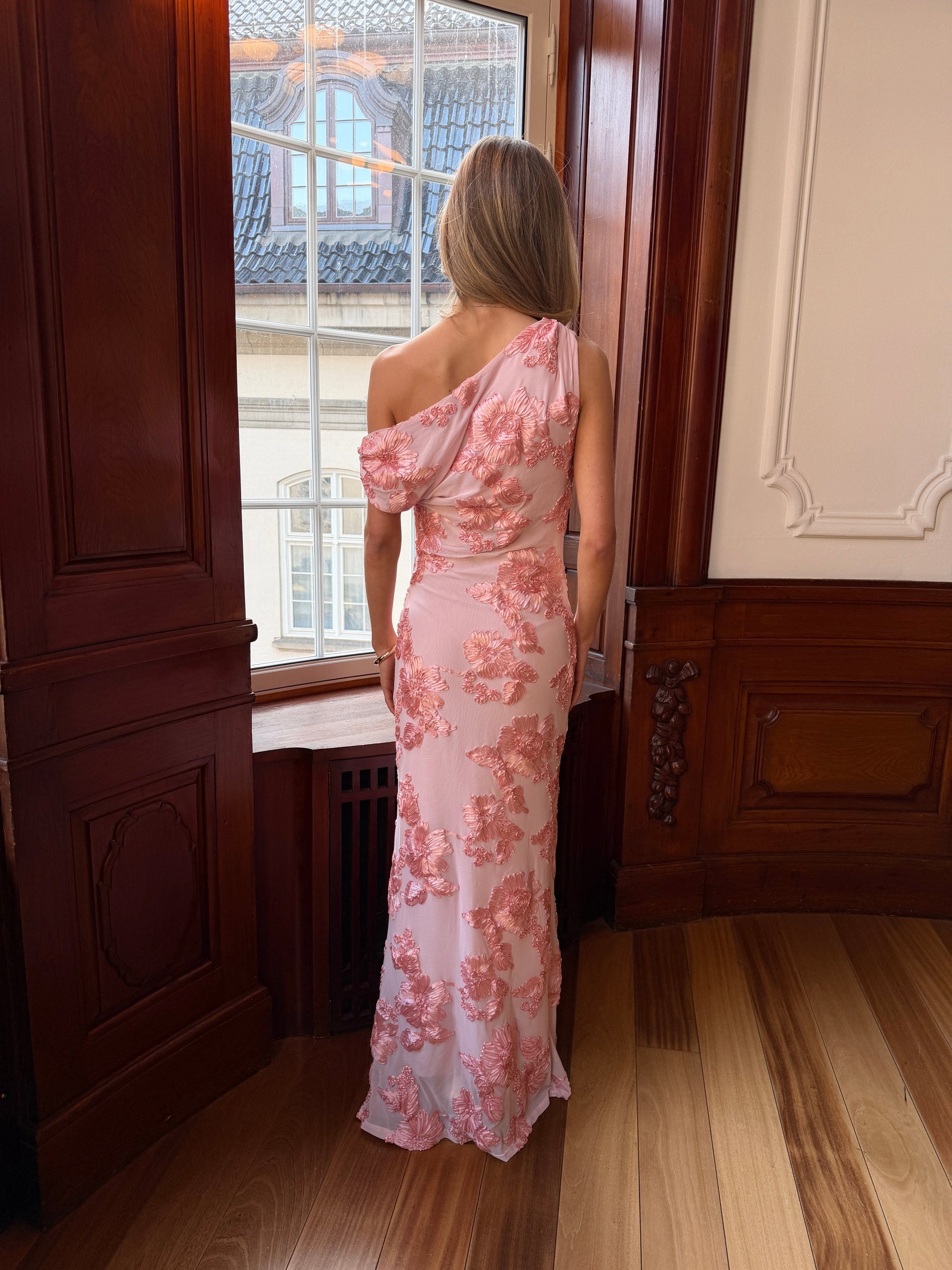Kivo maxi mesh dress - Pink