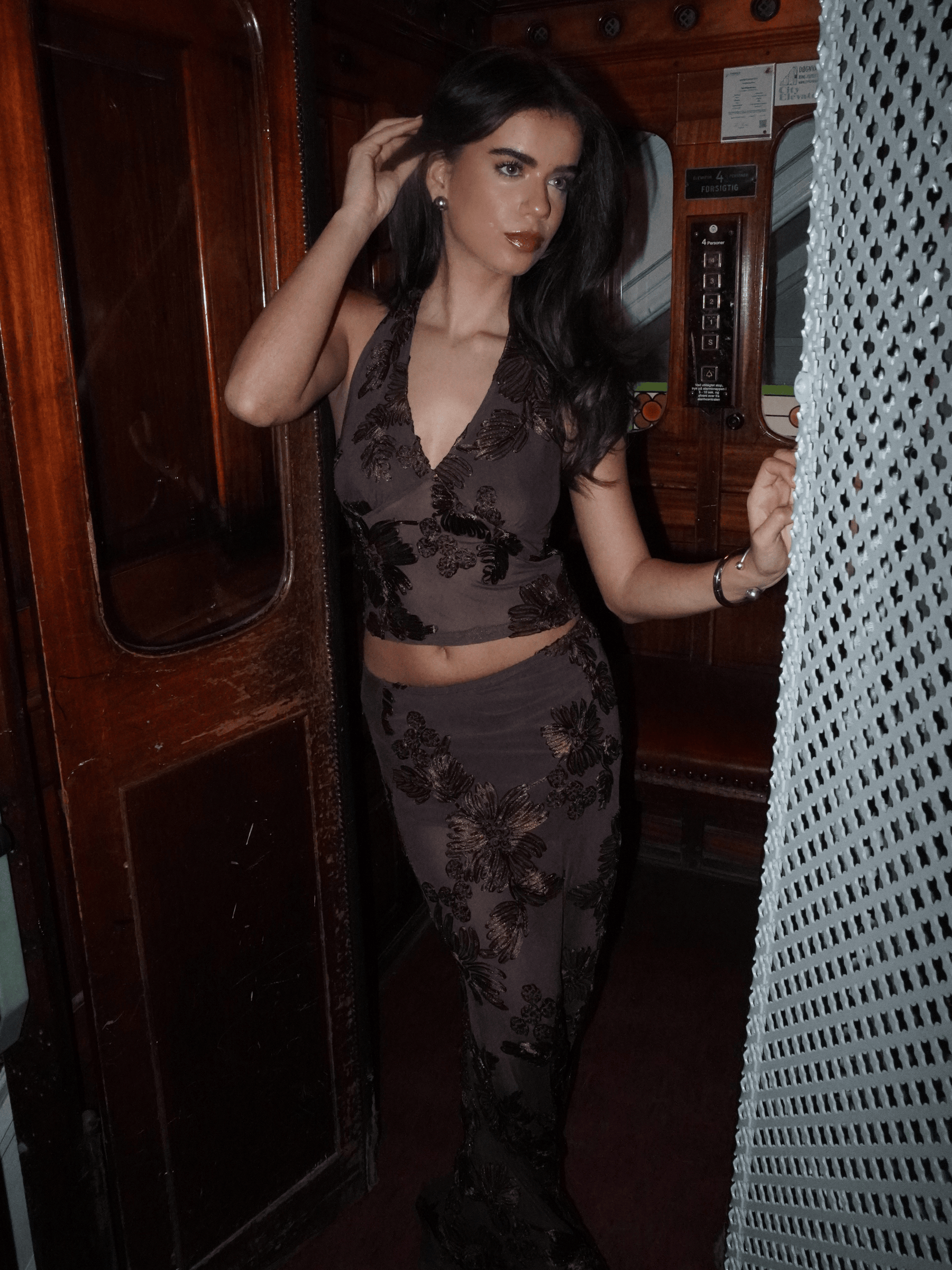Kivo mesh top - Brown