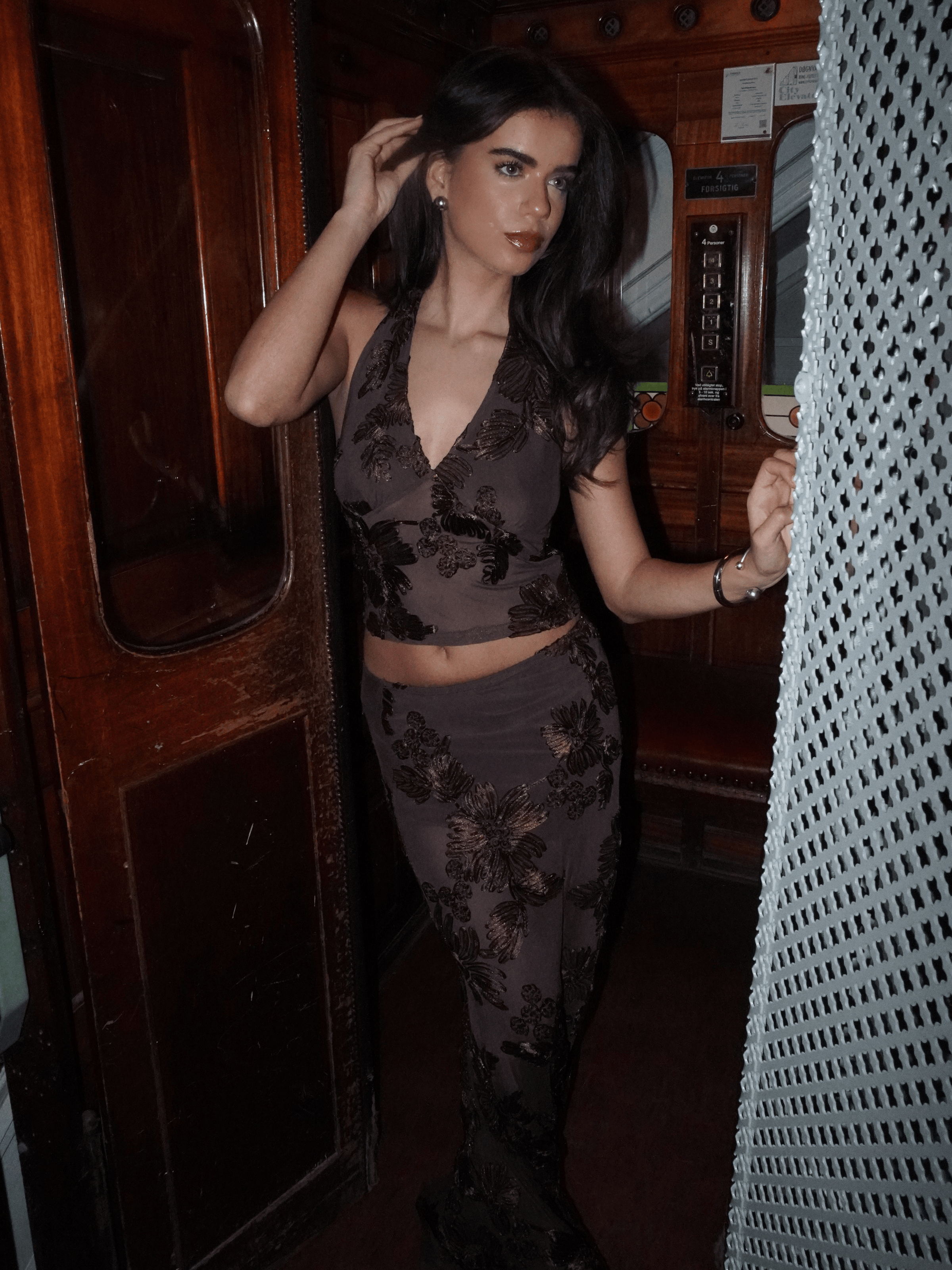 Kivo mesh top - Brown