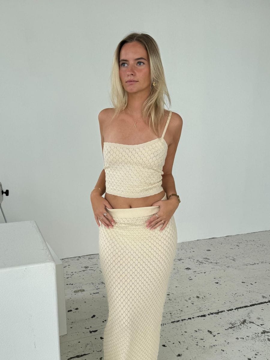 Maddy knit top - Cream white