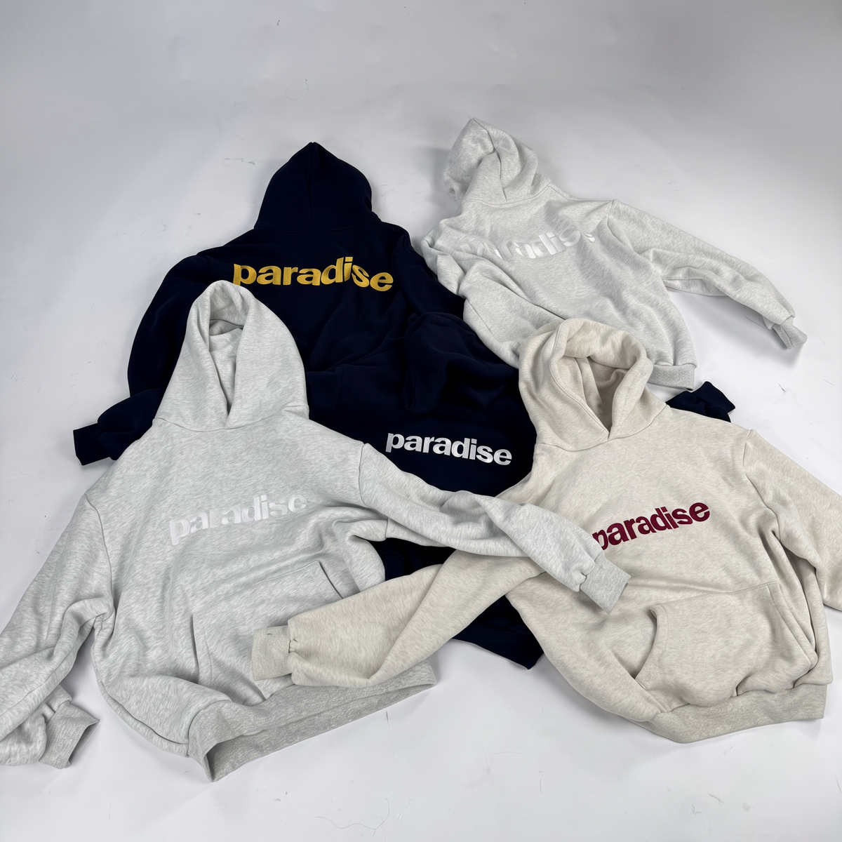 Navy Monogram heavyweight hoodie