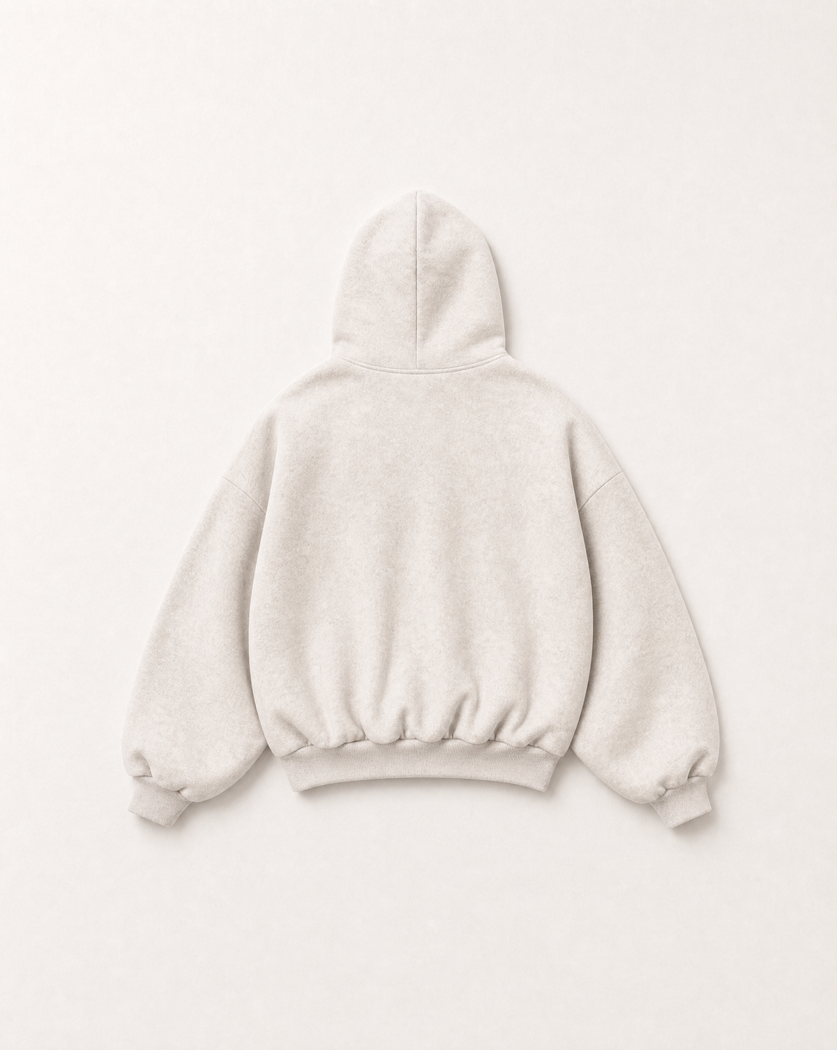 Cream Monogram heavyweight hoodie