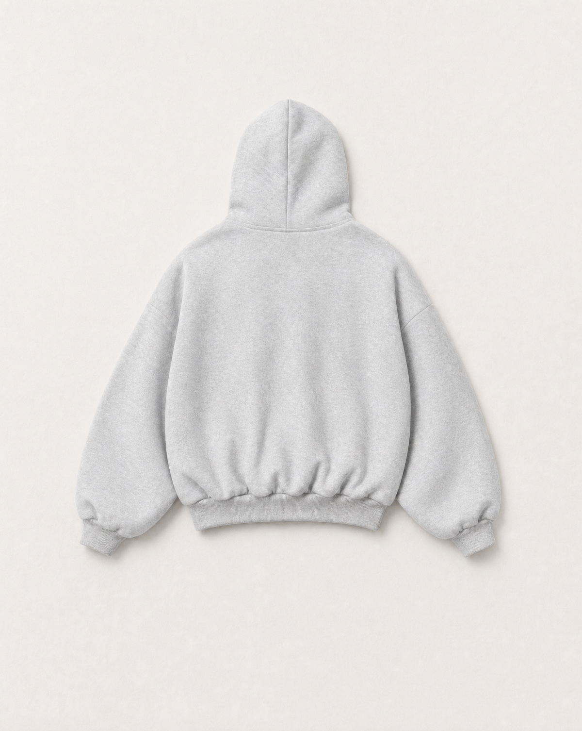 Grey Monogram heavyweight hoodie
