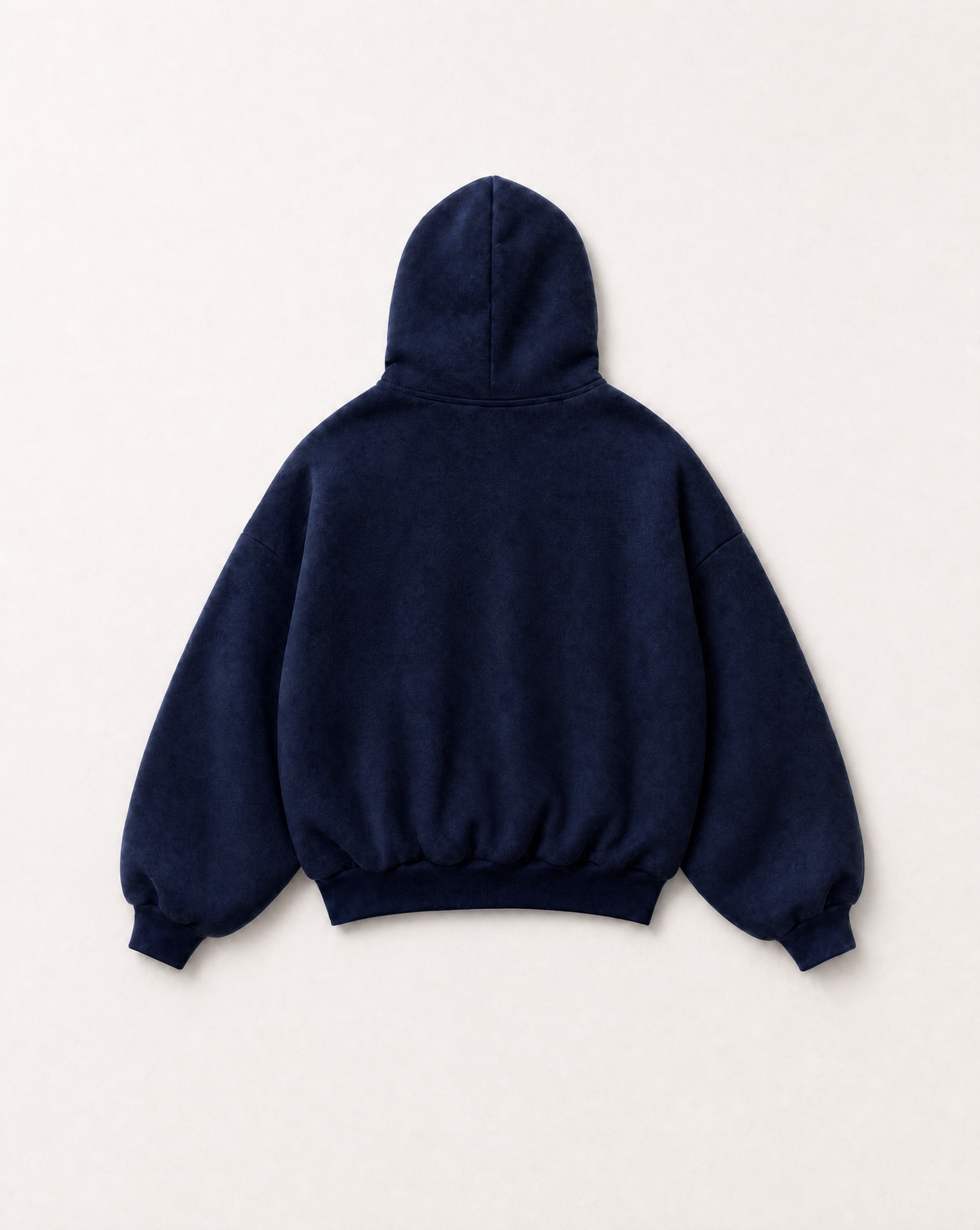Navy Monogram heavyweight hoodie