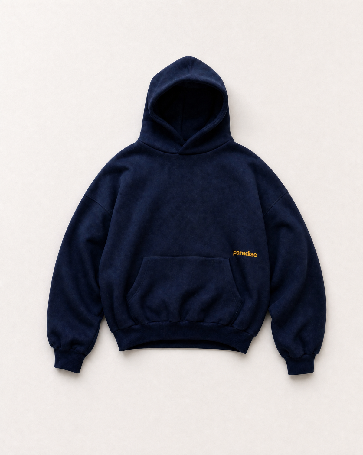 Navy Monogram heavyweight hoodie